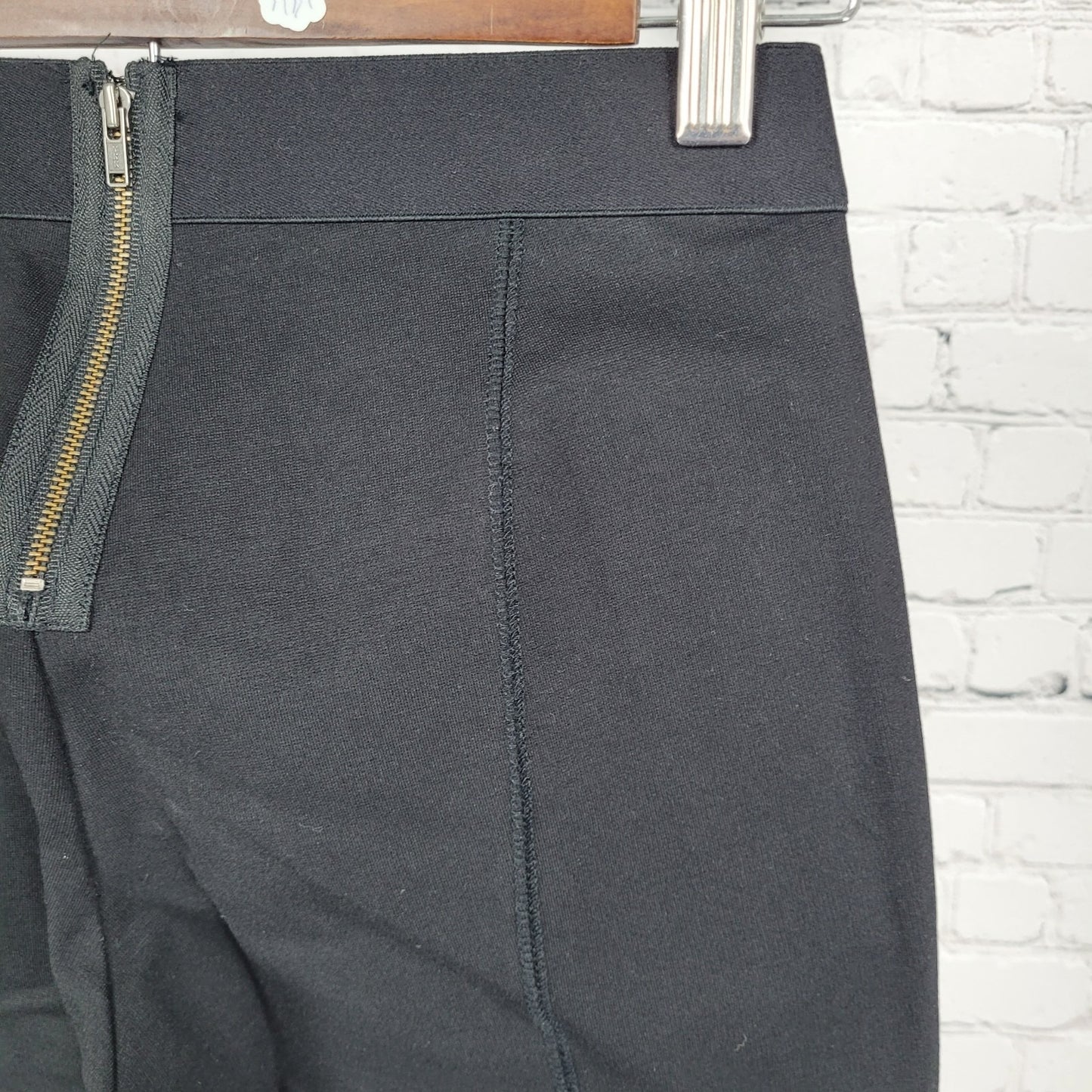J.CREW Black Pixie Stretch Zipped Skinny Low Rise Ankle Pants Size 0R (24x28)