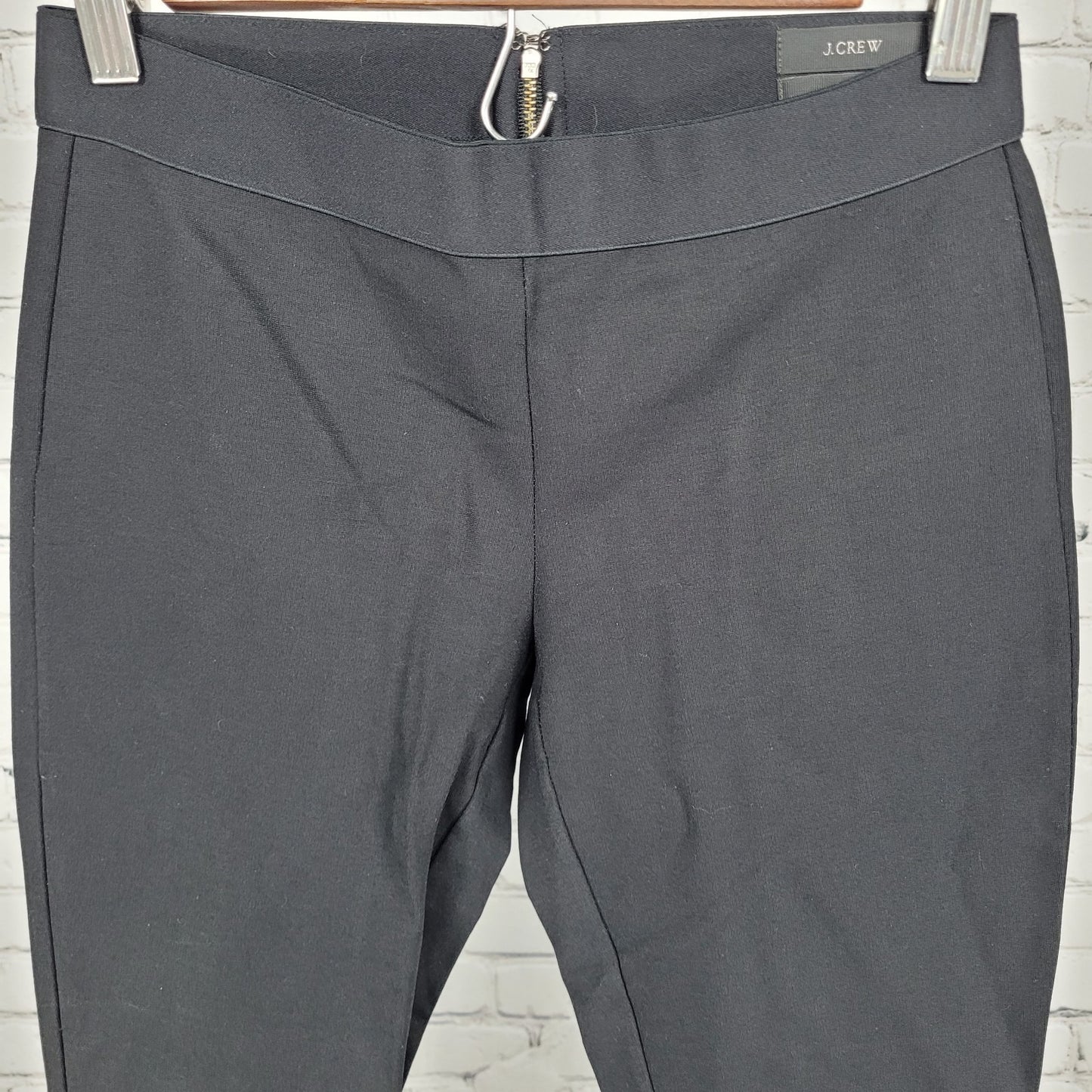 J.CREW Black Pixie Stretch Zipped Skinny Low Rise Ankle Pants Size 0R (24x28)