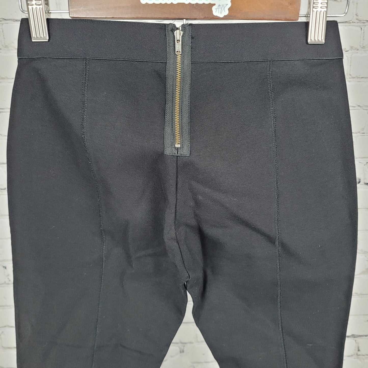 J.CREW Black Pixie Stretch Zipped Skinny Low Rise Ankle Pants Size 0R (24x28)