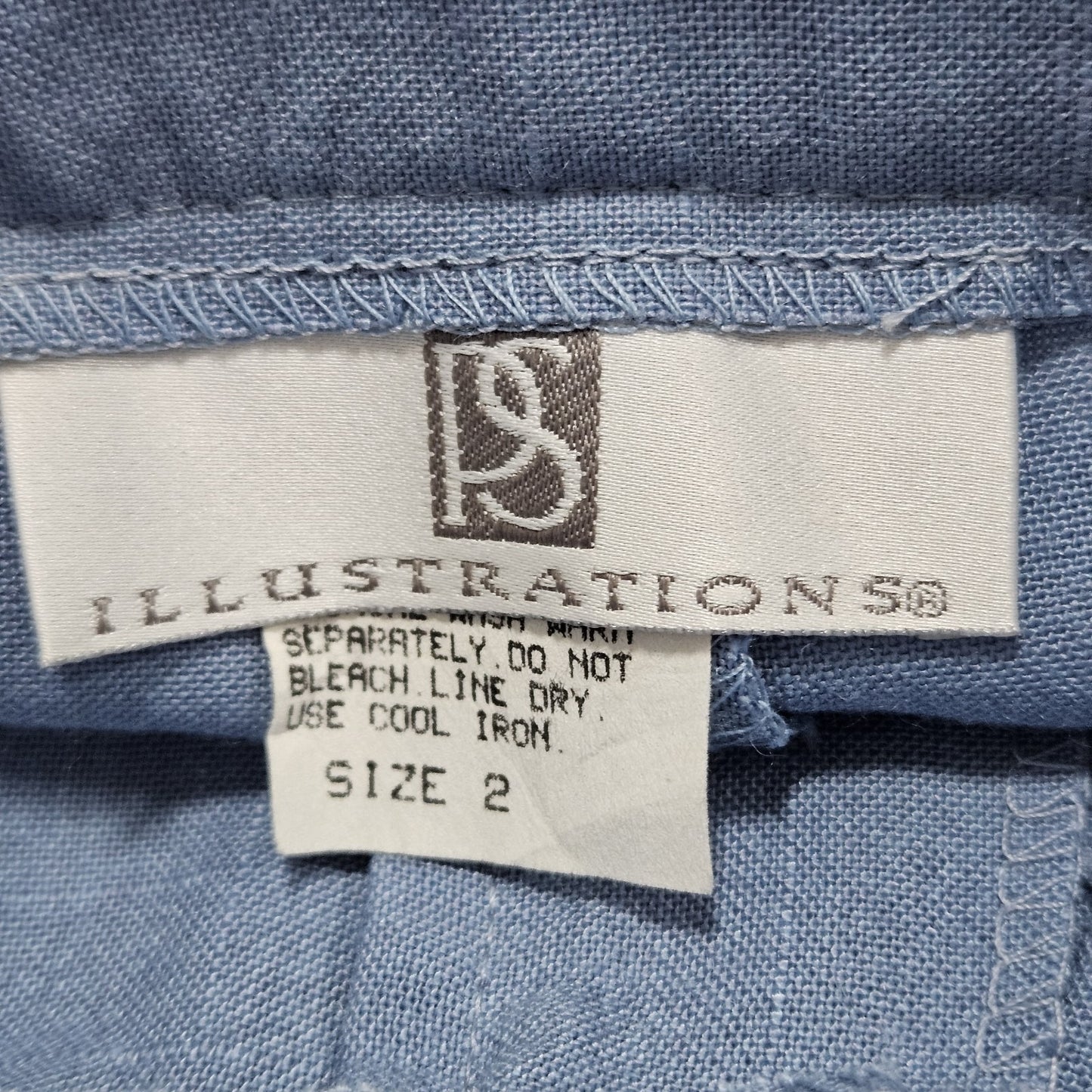 NWT VTG Petite Sophisticate Blue High Rise Pleated Pants Belt USA 2P (23x26.5)