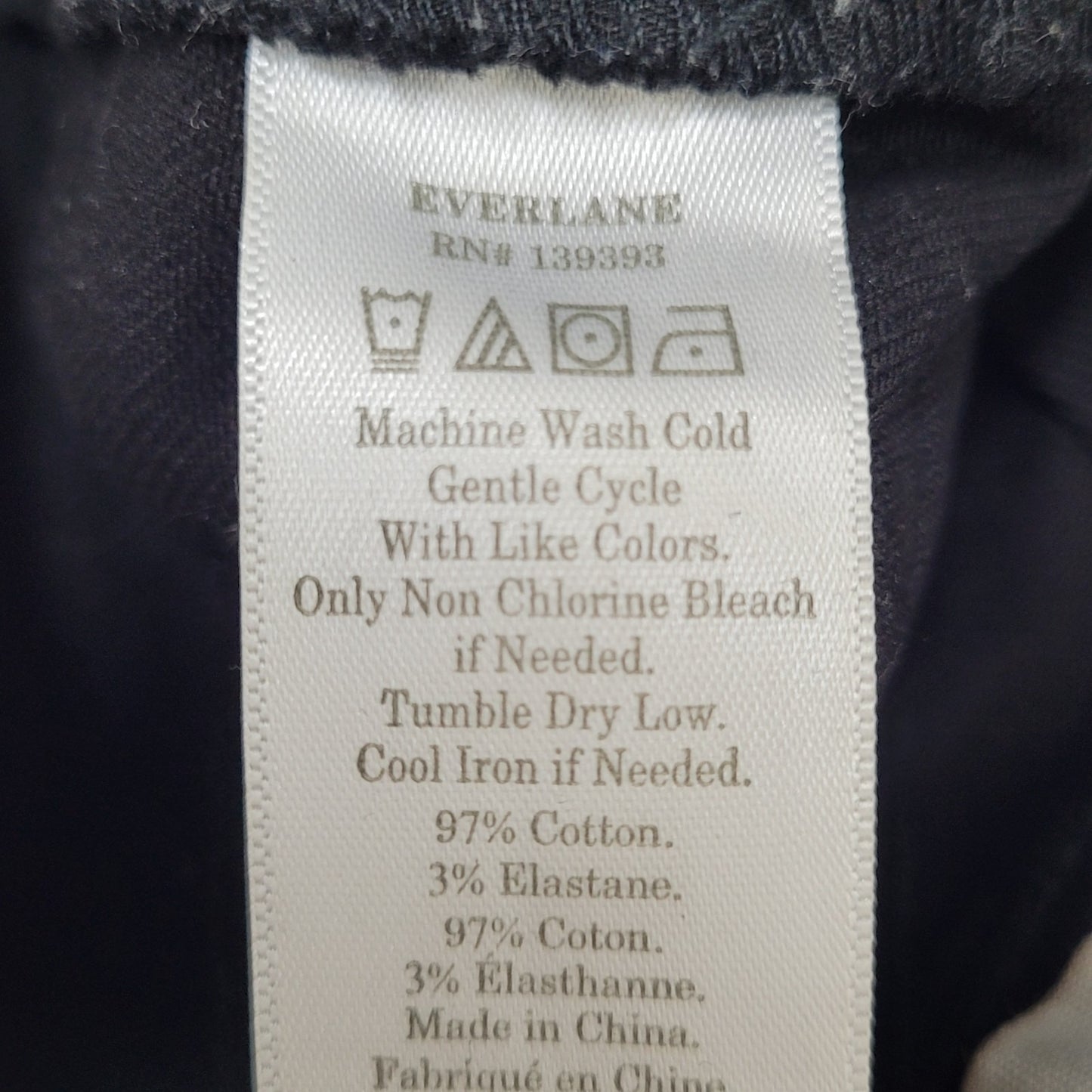 Everlane Black Twill Cotton Stretch High Rise Flat Front Shorts Size 0 (27x2.5)