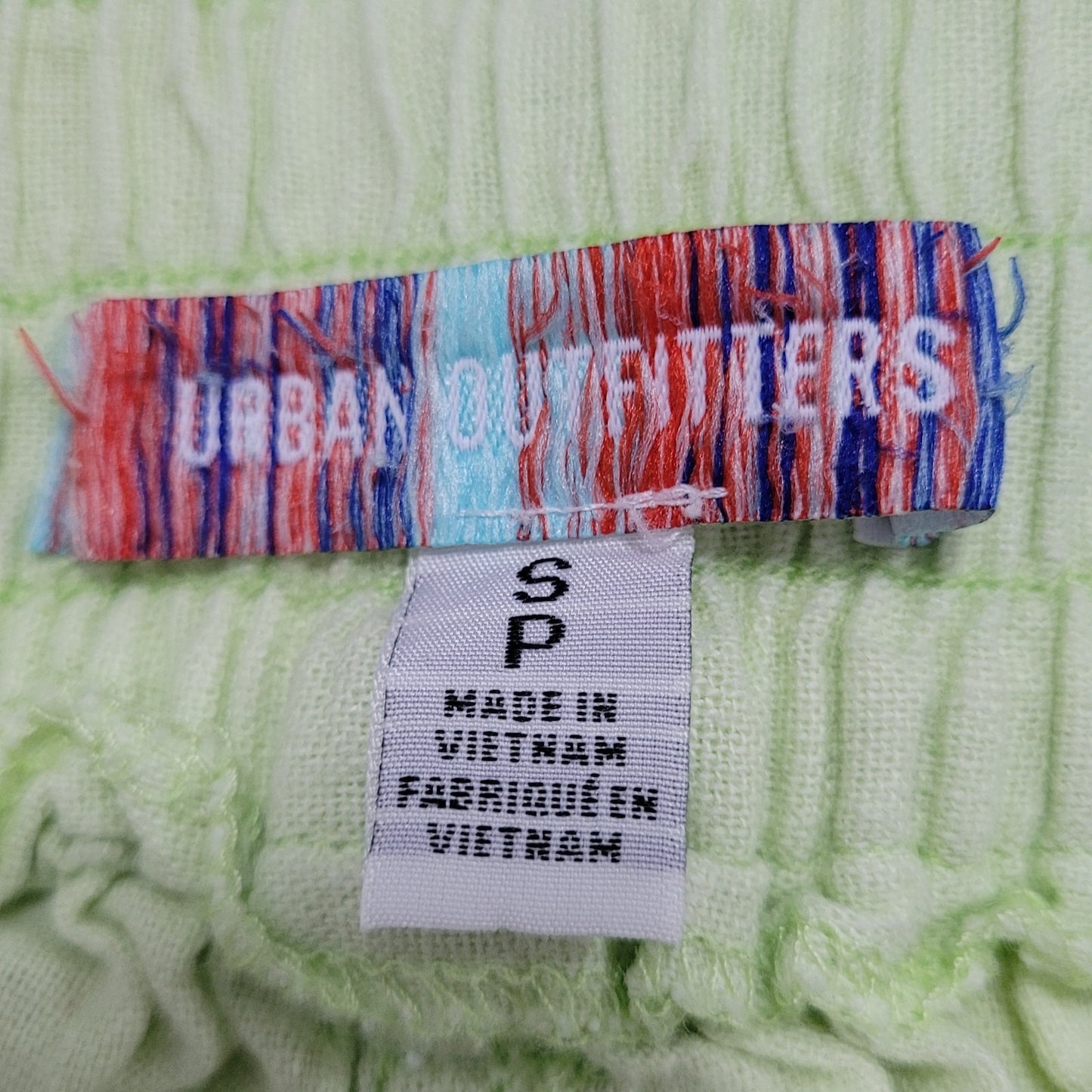 Urban Outfitters Green Linen Blend High Rise Cargo Cropped Pants Small S (26x24)