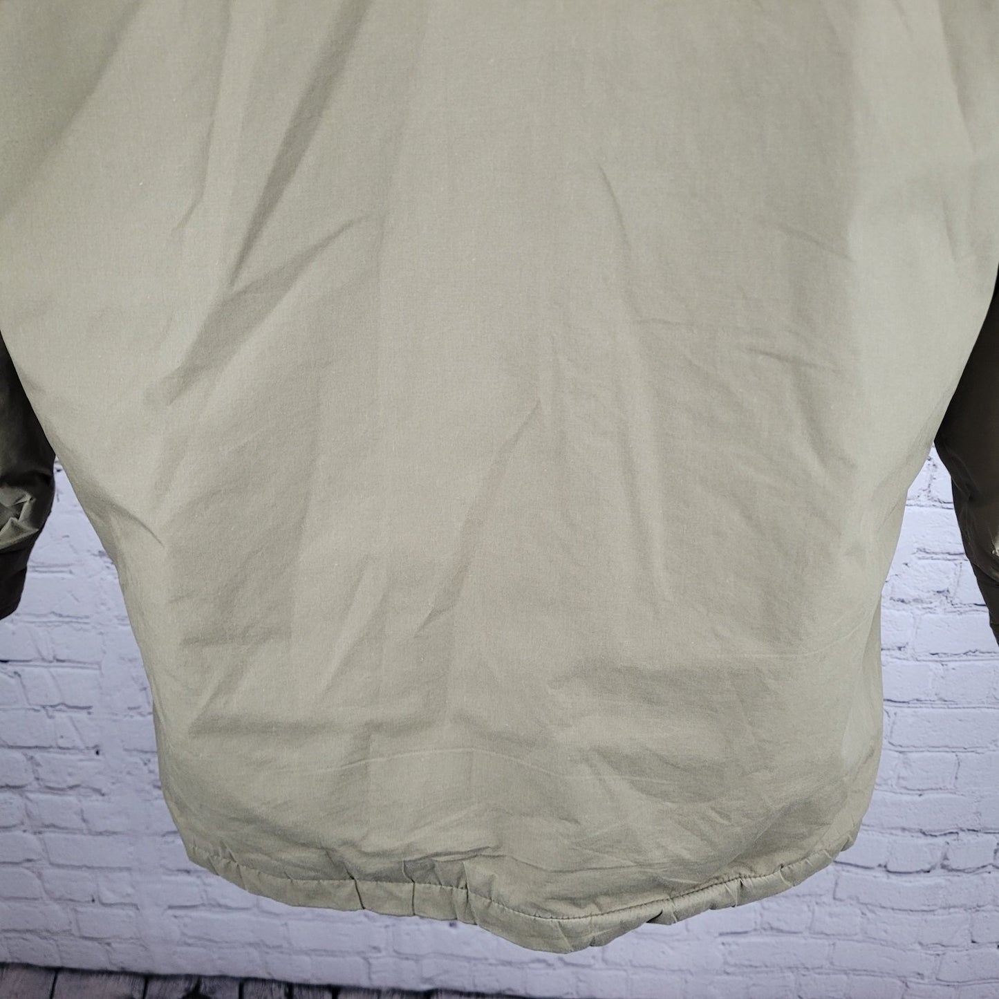 VTG Aviator Tan Parafin Cloth Full Zip Wool Lined Leather Collar Jacket Small S