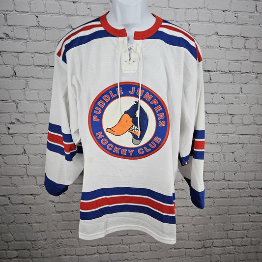 VTG Puddle Jumpers Hockey Club Amos 14 Highstick Flo Knit Jersey Medium M