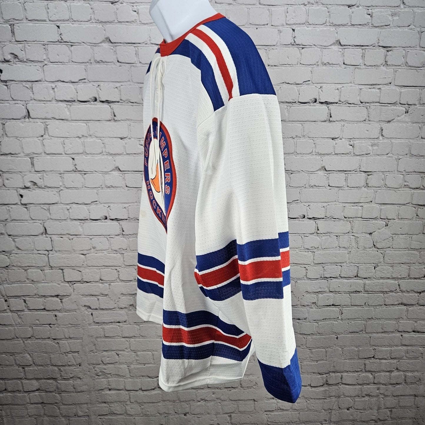 VTG Puddle Jumpers Hockey Club Amos 14 Highstick Flo Knit Jersey Medium M