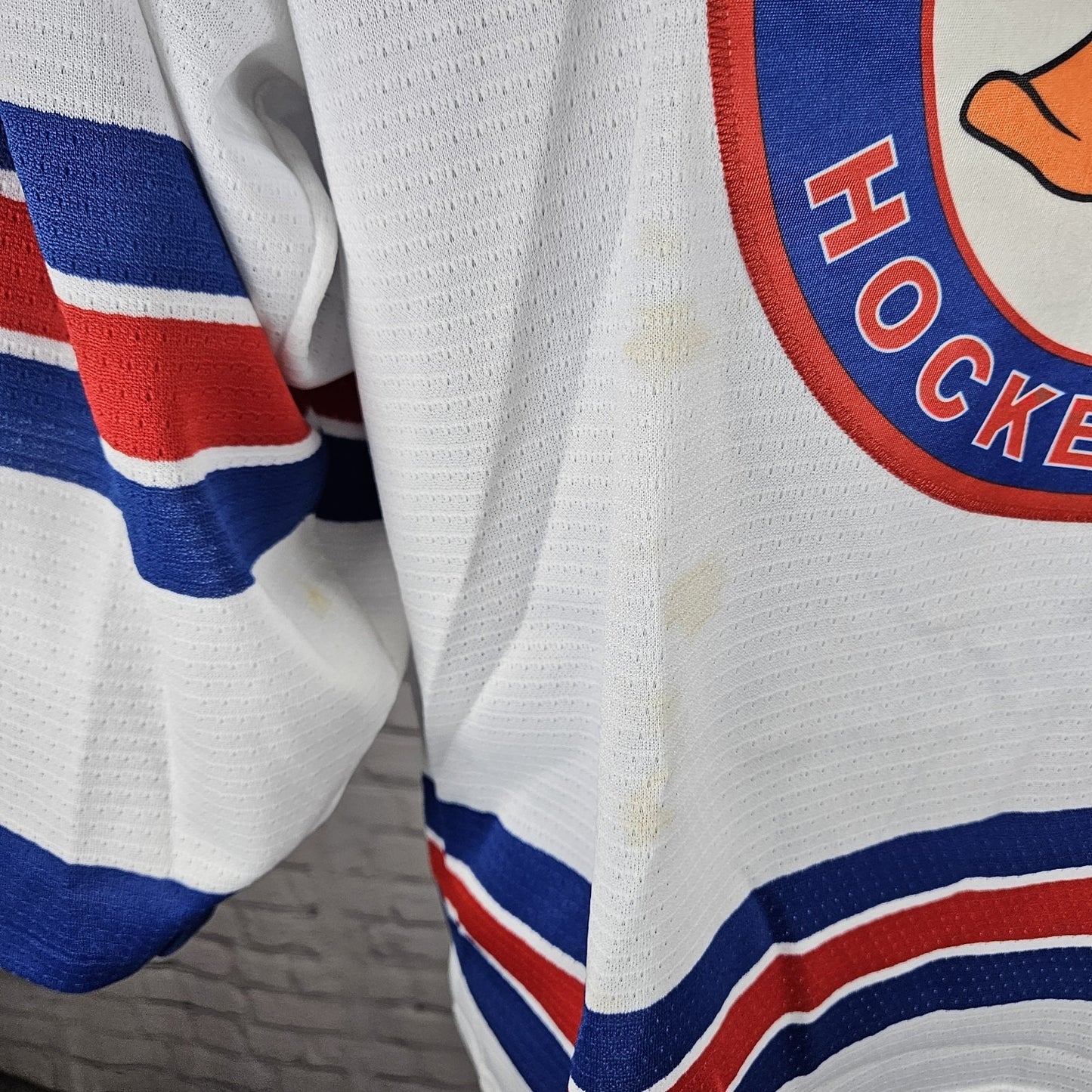 VTG Puddle Jumpers Hockey Club Amos 14 Highstick Flo Knit Jersey Medium M