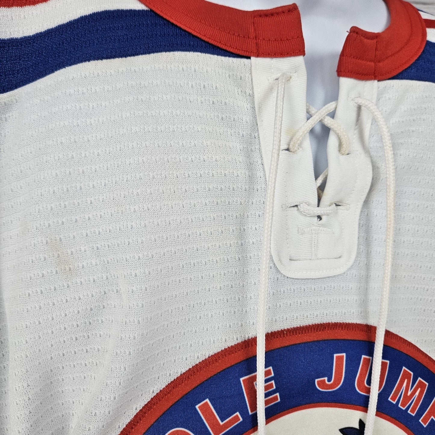 VTG Puddle Jumpers Hockey Club Amos 14 Highstick Flo Knit Jersey Medium M