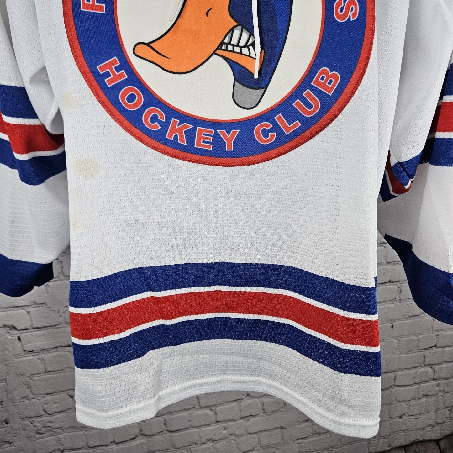 VTG Puddle Jumpers Hockey Club Amos 14 Highstick Flo Knit Jersey Medium M