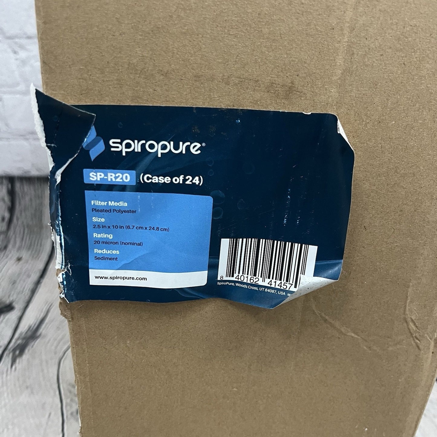 SpiroPure SP-R20 10x2.5 Non-Woven Pleated Polyester Sediment Filters 24 Pack