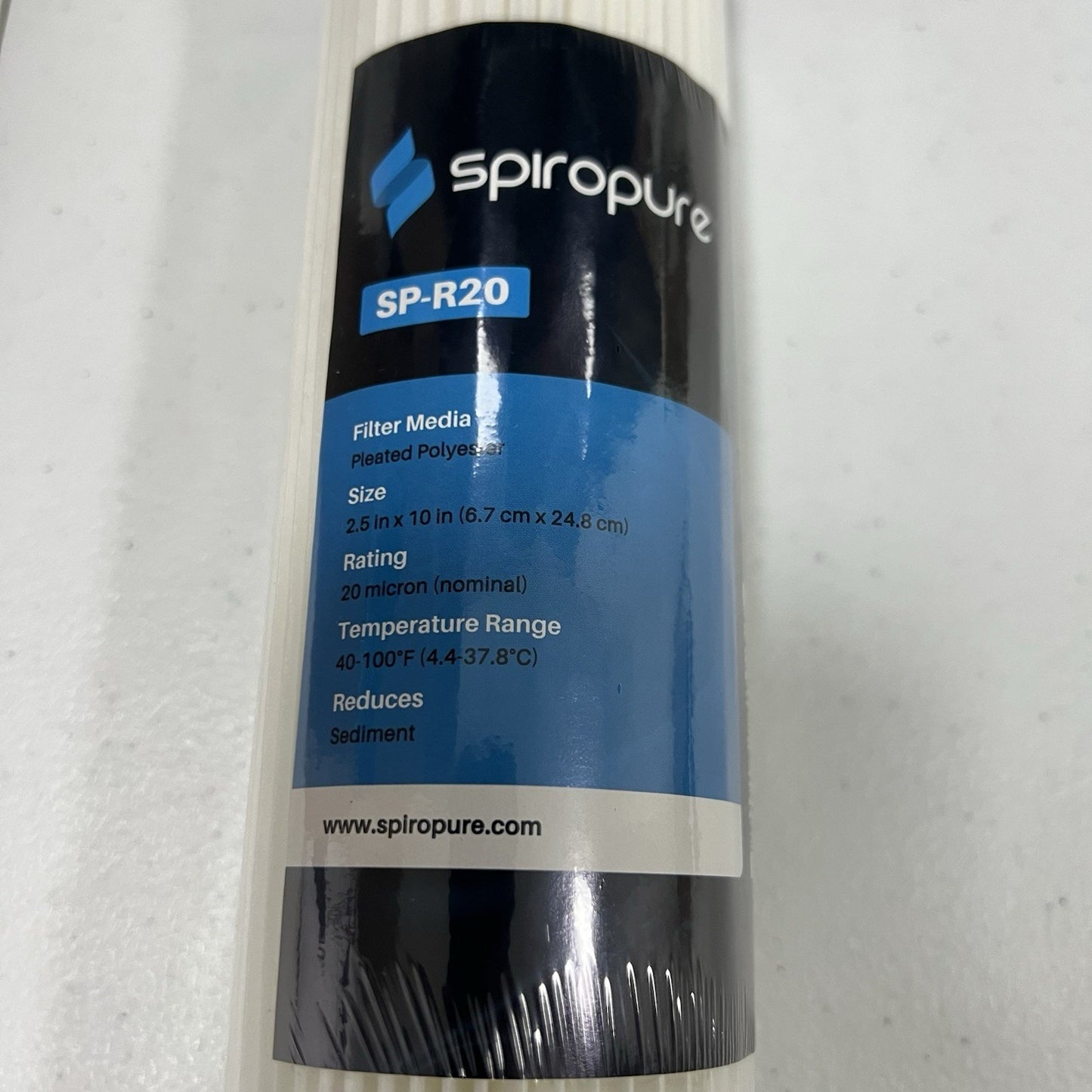 SpiroPure SP-R20 10x2.5 Non-Woven Pleated Polyester Sediment Filters 24 Pack