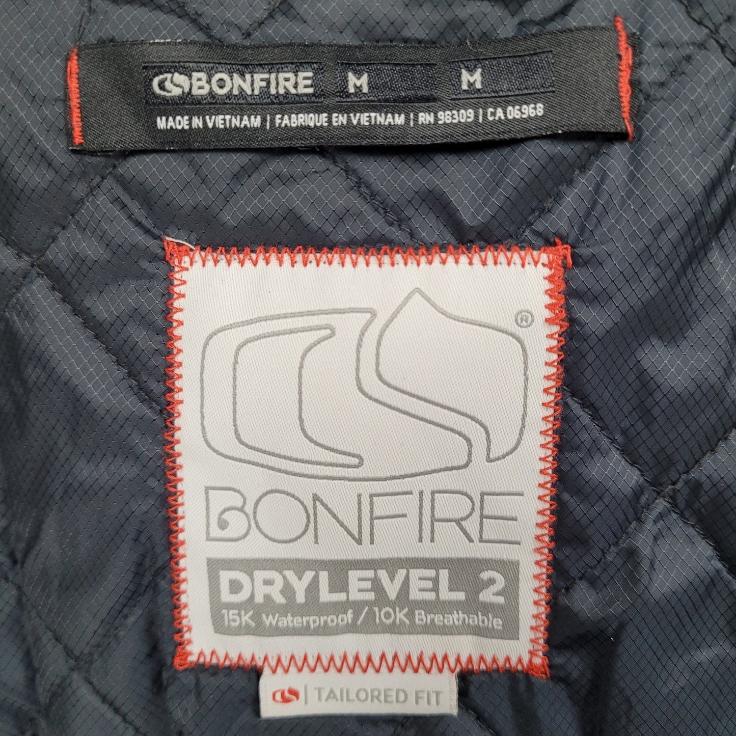 Bonfire Pink Plaid Dry Level 2 15K Waterproof Hood Snowboard Ski Jacket Medium M