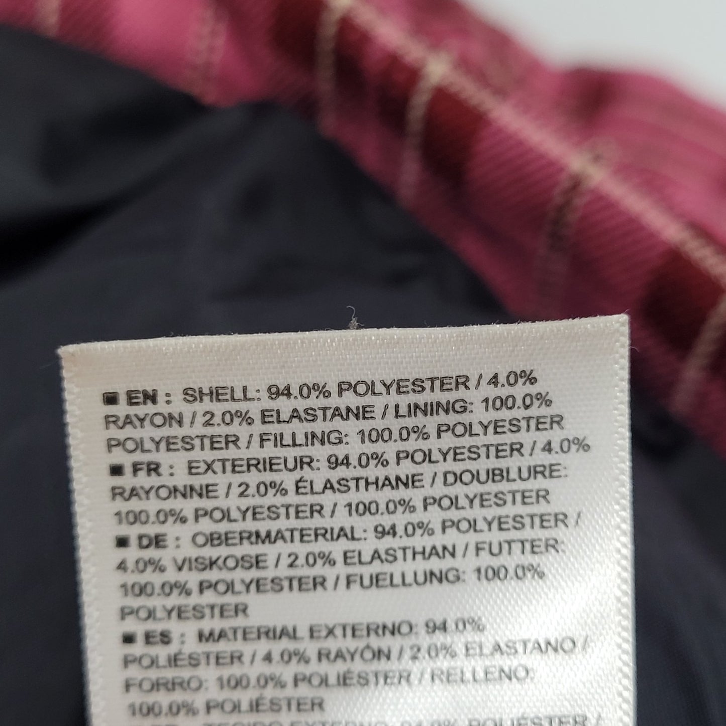 Bonfire Pink Plaid Dry Level 2 15K Waterproof Hood Snowboard Ski Jacket Medium M