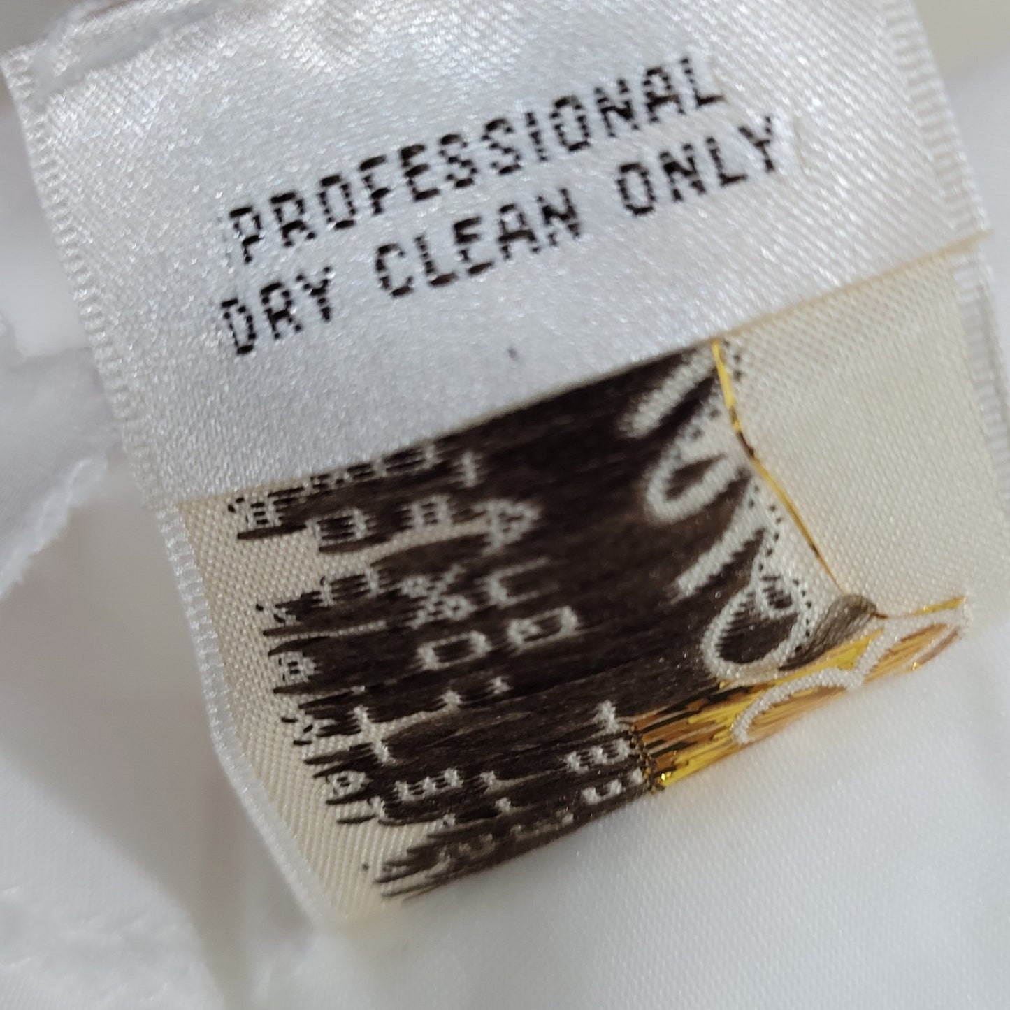 VTG Bonny Satin Embroidered Beaded Bow Long Puff Sleeve Wedding Dress Gown 12