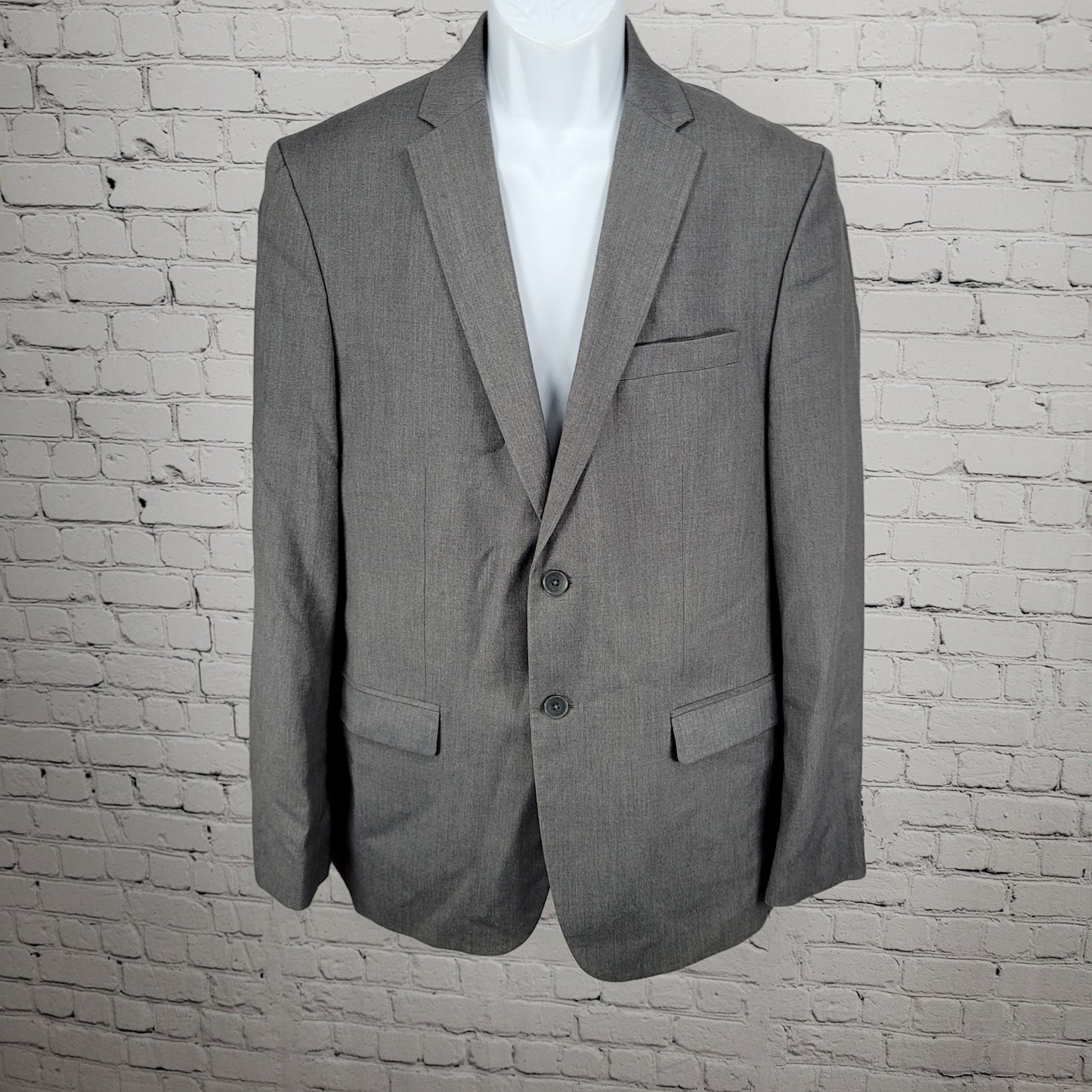 Calvin Klein Grey Slim Fit 2 Button Vented Notch Blazer Sport Coat Large L