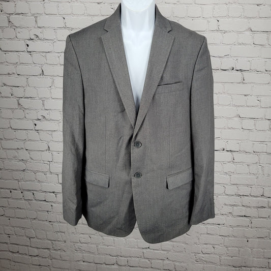Calvin Klein Grey Slim Fit 2 Button Vented Notch Blazer Sport Coat Large L