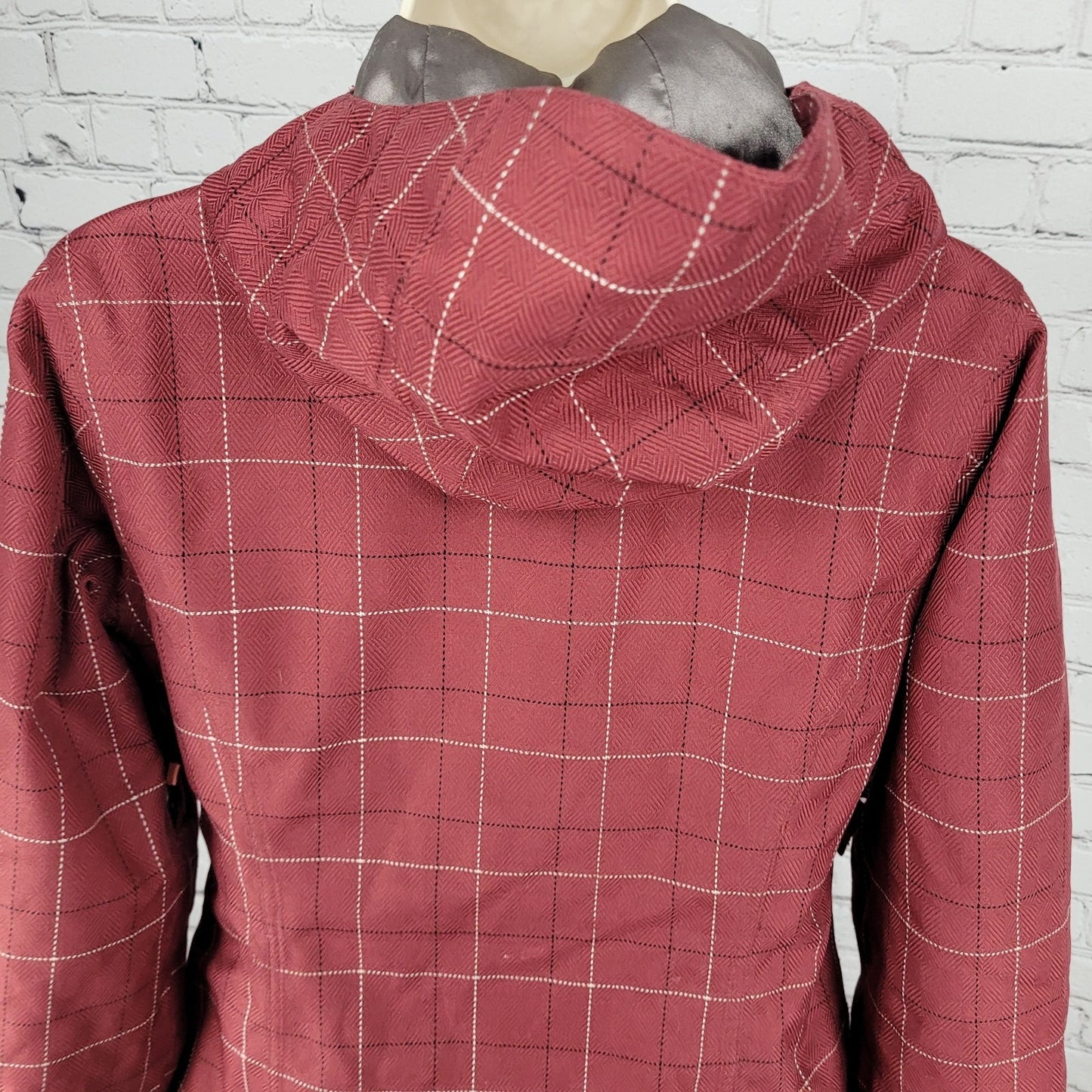 Burton Red Check Dryride Faux Fur Lined Insulated Dream Jacket Size Small S