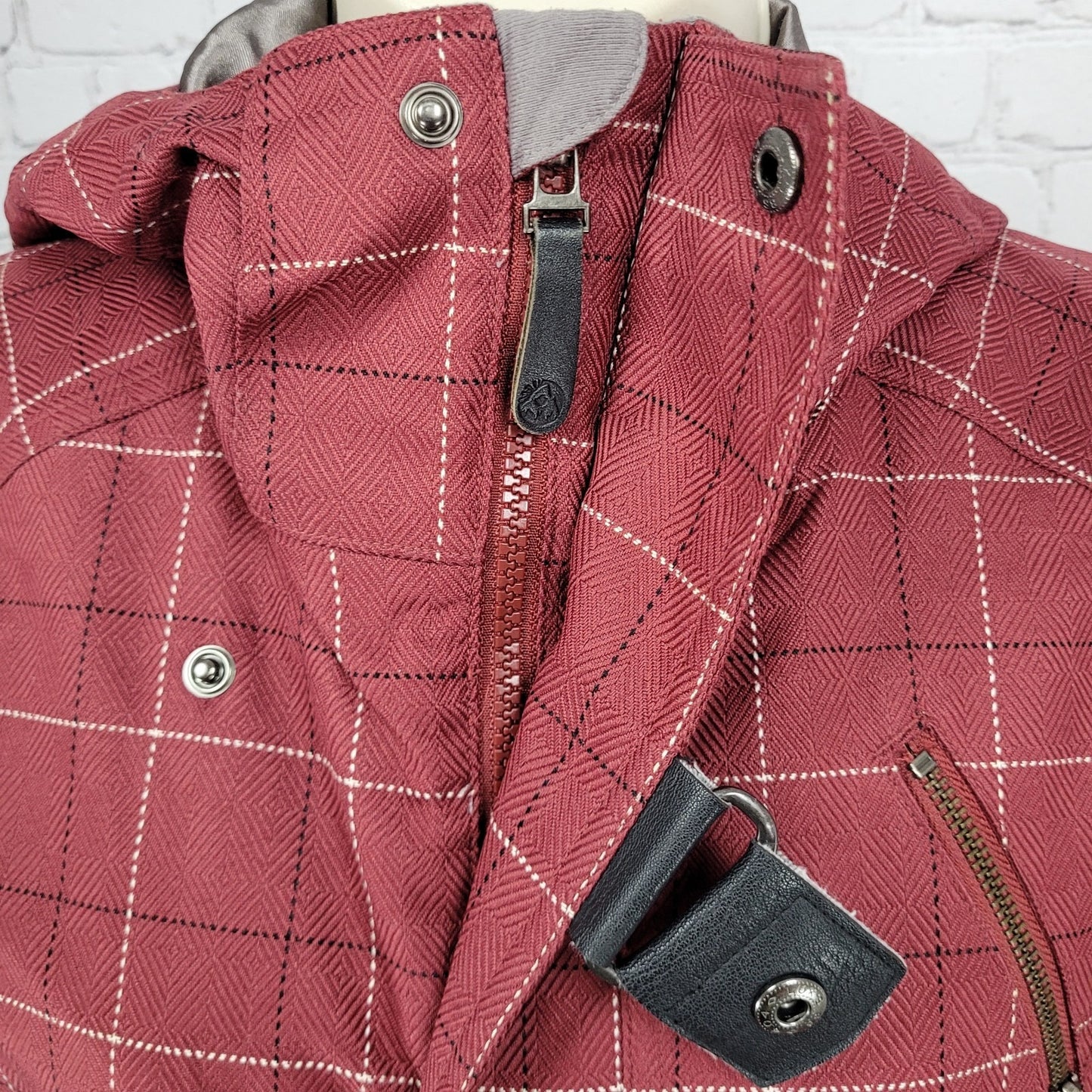 Burton Red Check Dryride Faux Fur Lined Insulated Dream Jacket Size Small S