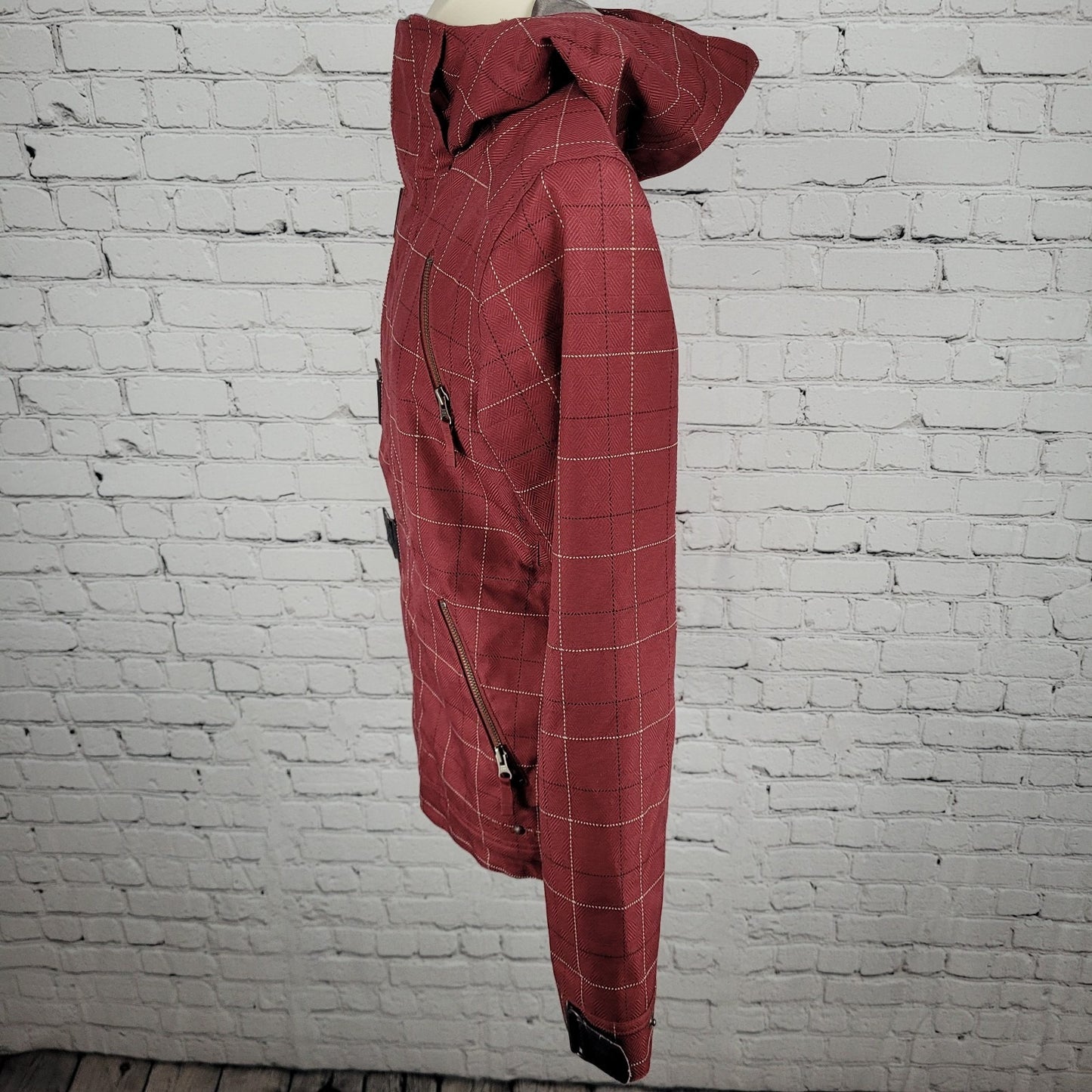 Burton Red Check Dryride Faux Fur Lined Insulated Dream Jacket Size Small S