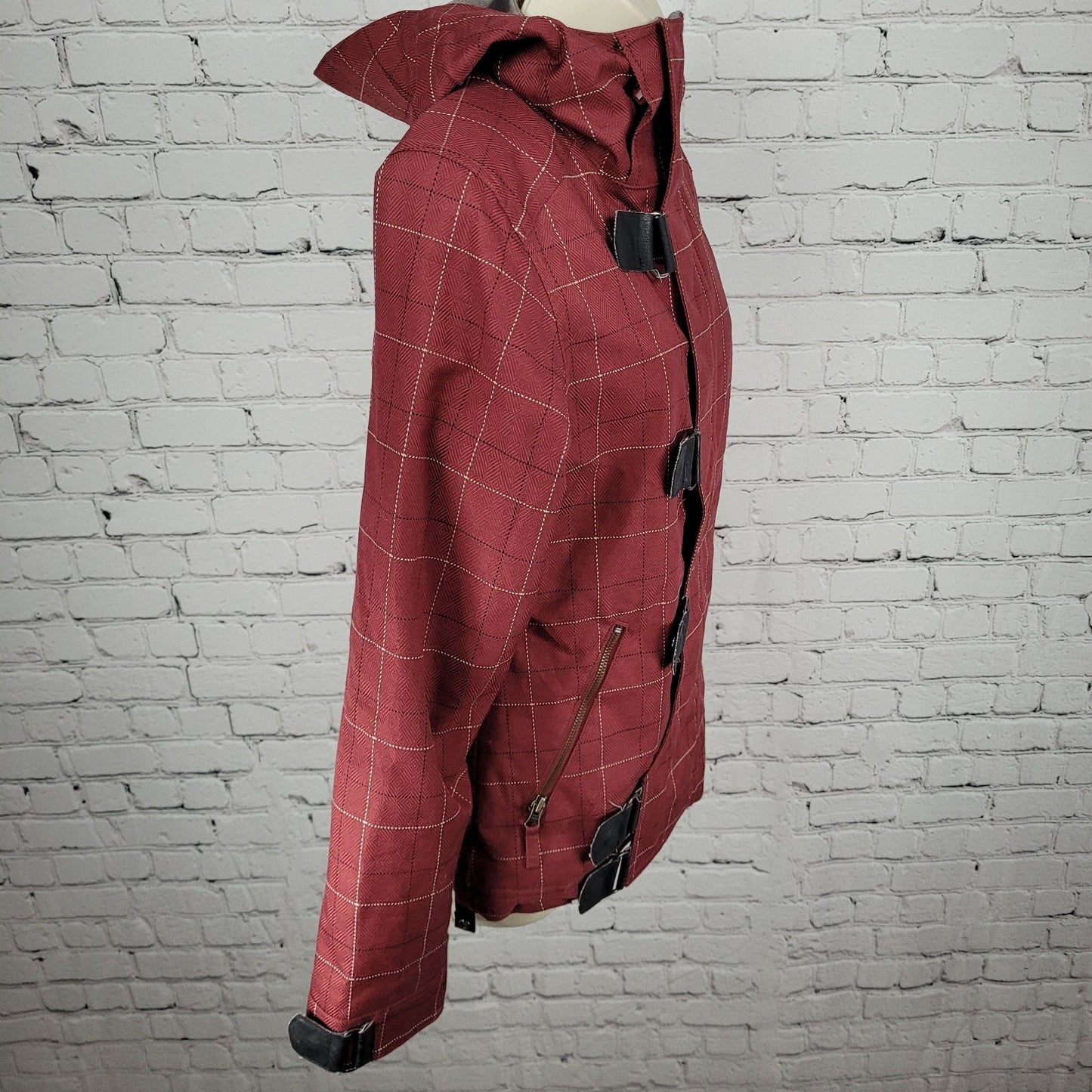Burton Red Check Dryride Faux Fur Lined Insulated Dream Jacket Size Small S