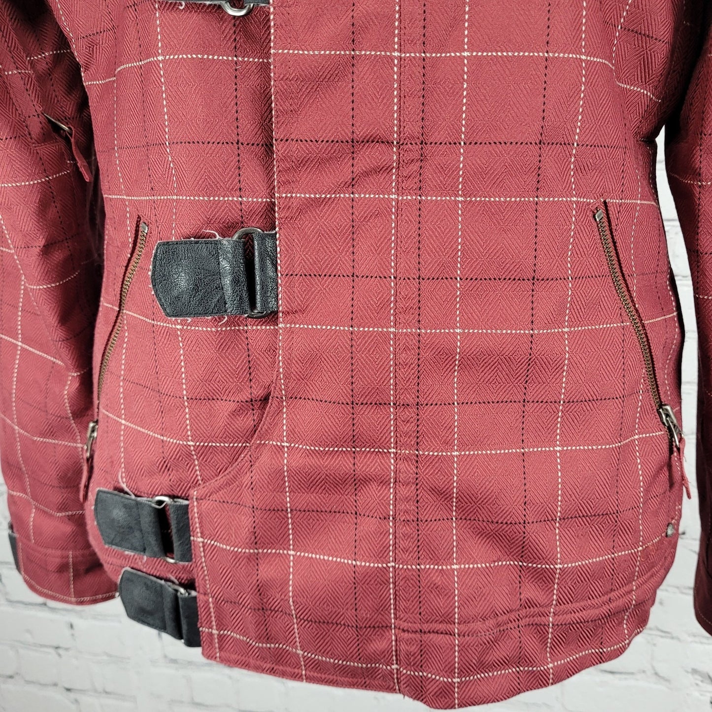 Burton Red Check Dryride Faux Fur Lined Insulated Dream Jacket Size Small S