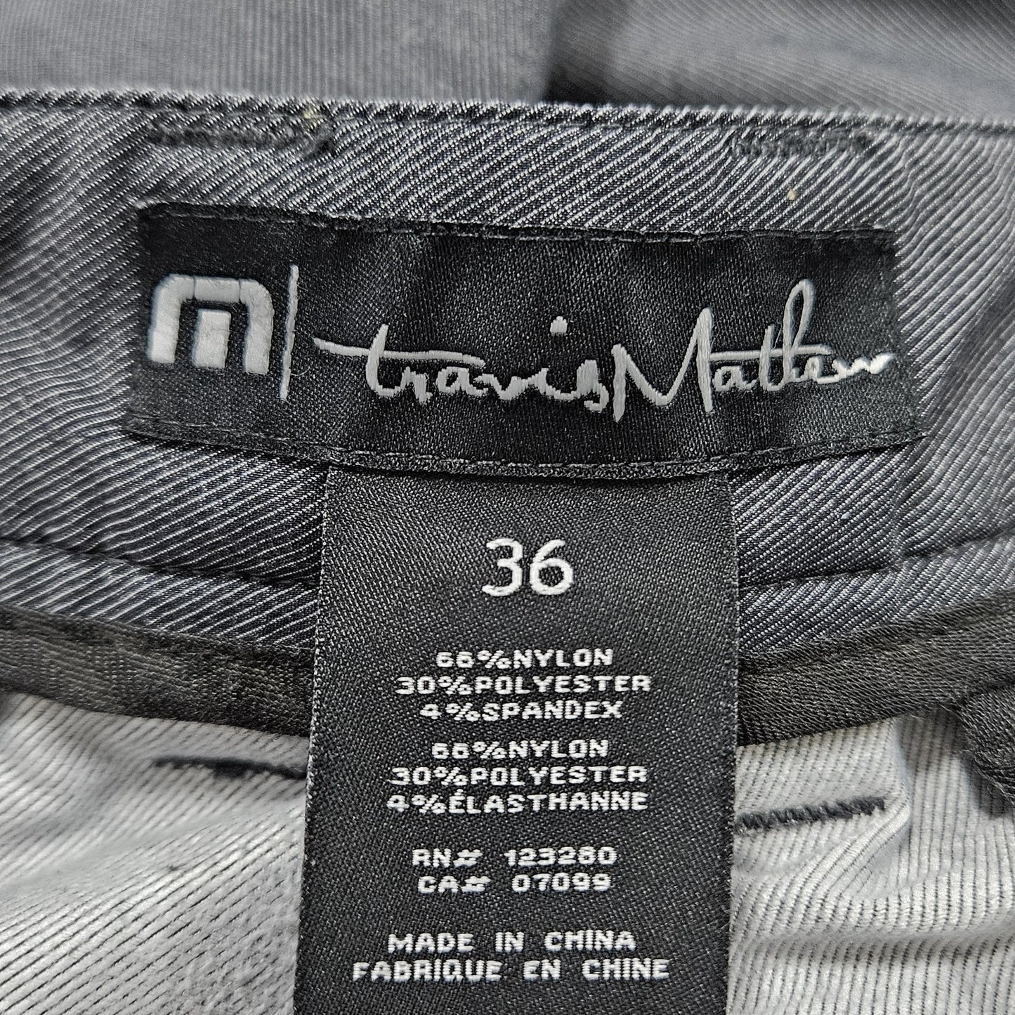 Travis Mathew Grey Casual Lightweight Stretch Golf Shorts 36 (36x10.5)