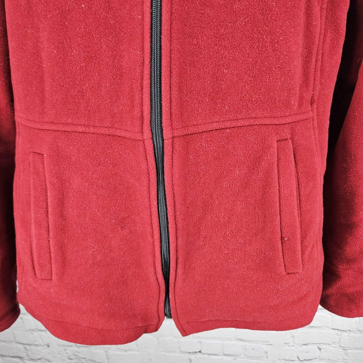 VTG Forecaster Of Boston Red Lambswool Blend Hooded Full Zip Lined Jacket 12P