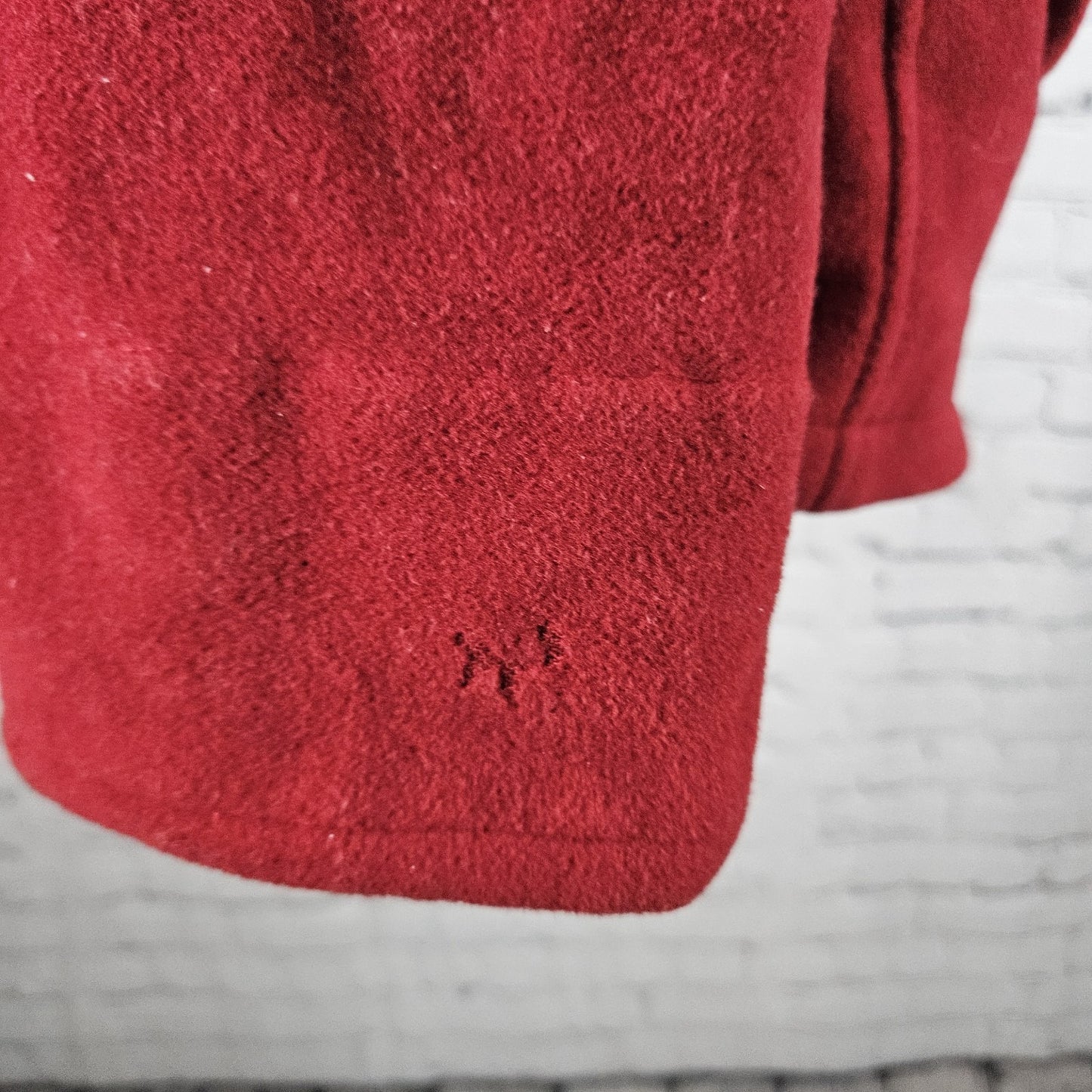 VTG Forecaster Of Boston Red Lambswool Blend Hooded Full Zip Lined Jacket 12P