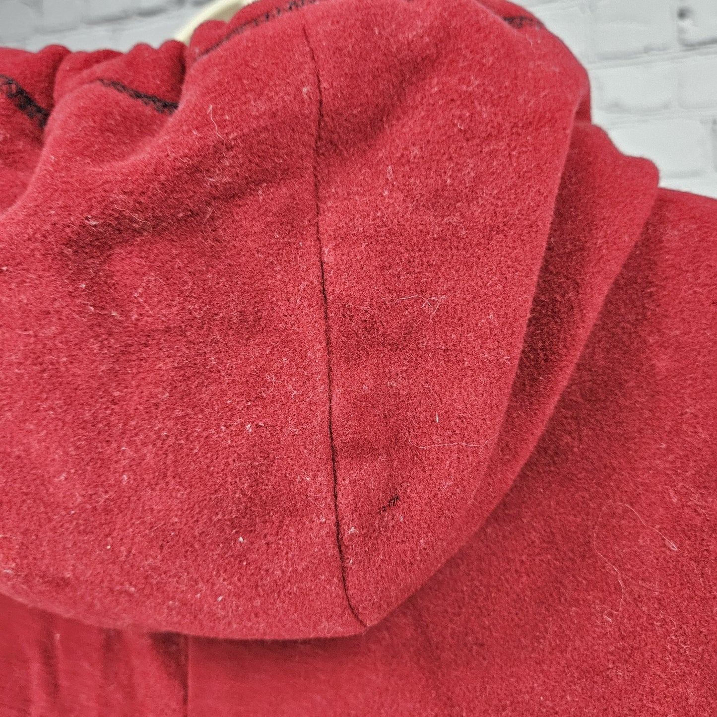 VTG Forecaster Of Boston Red Lambswool Blend Hooded Full Zip Lined Jacket 12P