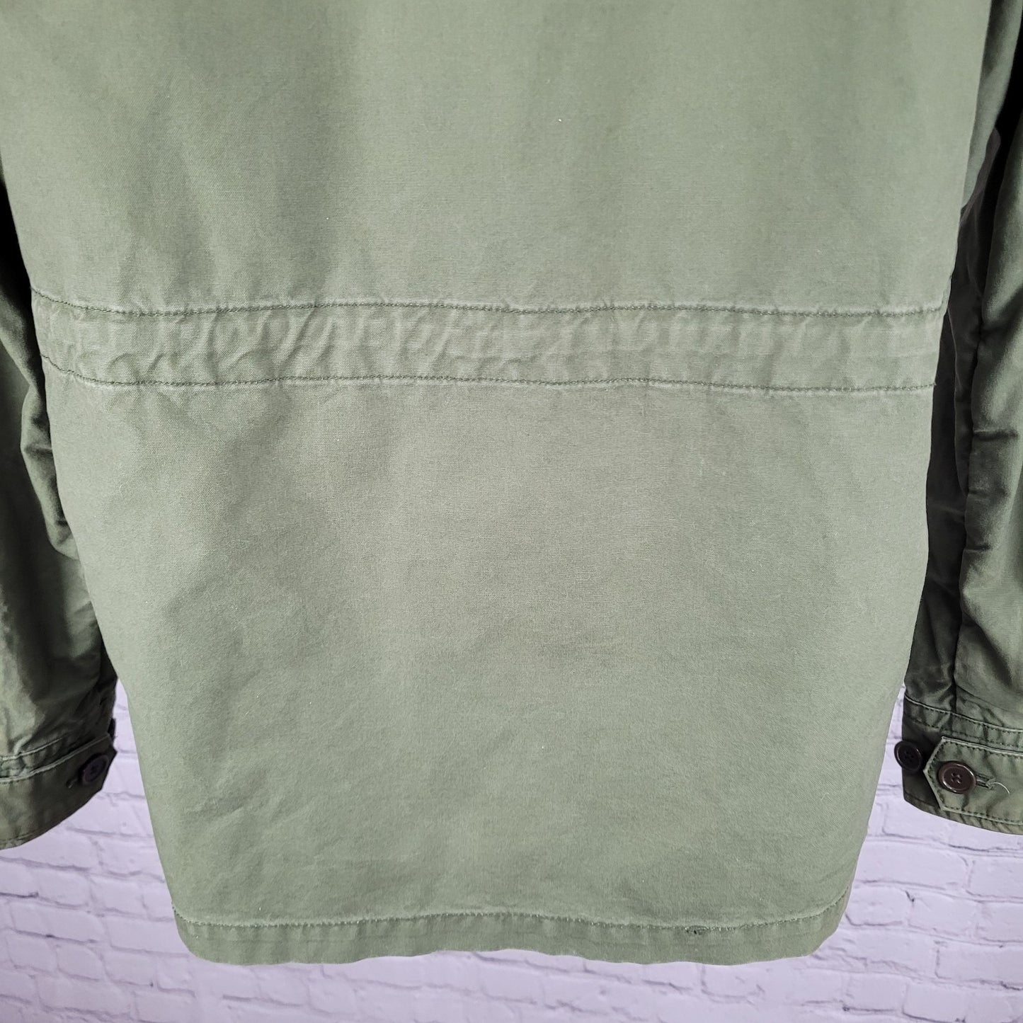 Country Road Green Cotton Canvas Military Utility Full Zip Jacket Australia S