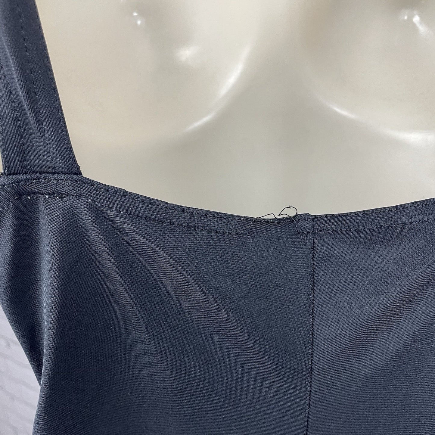 It Figures! Black Tummy Thinner Padded Full Coverage One Piece Swimsuit Size 14