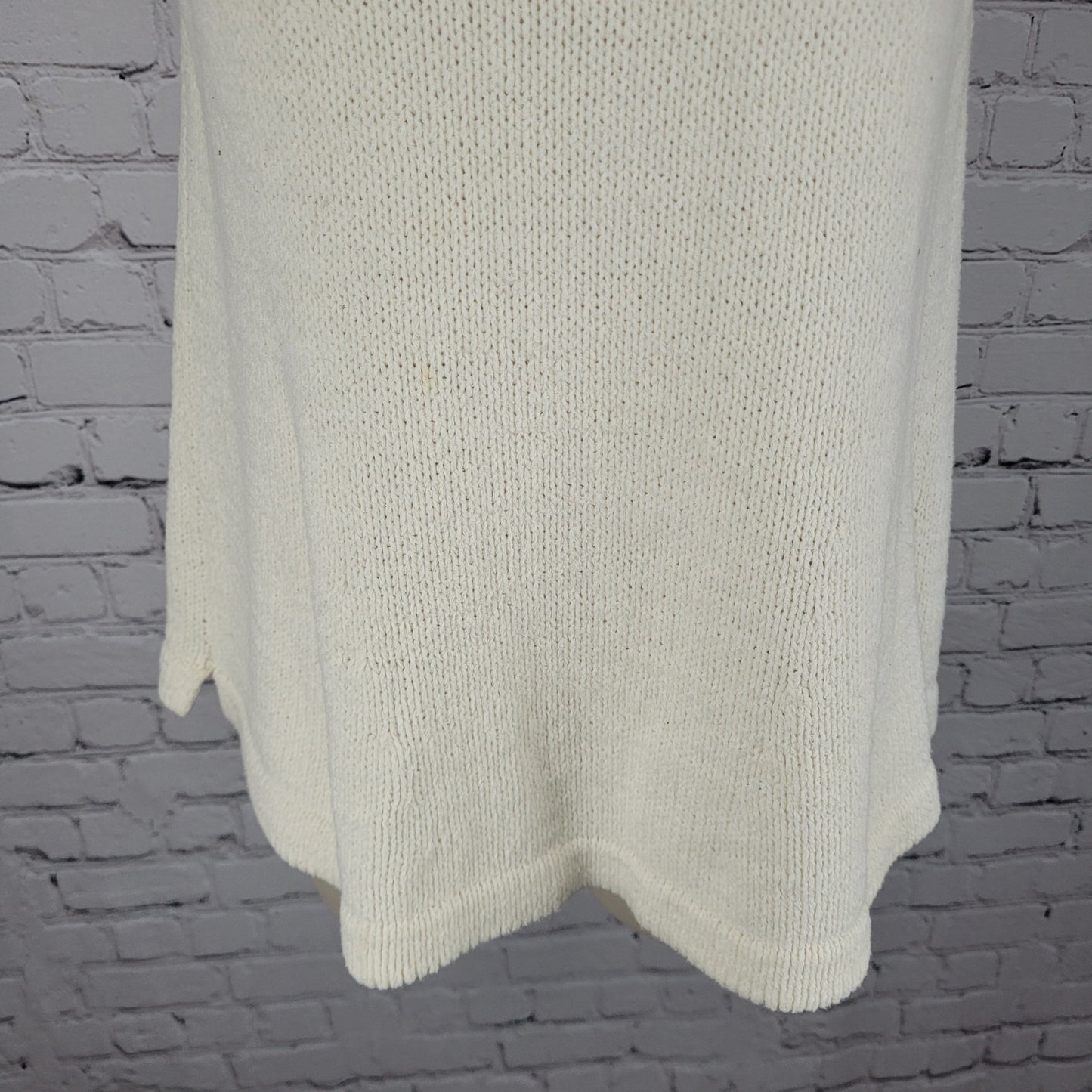 Madewell Cream Cotton Blend Knit Boho Sleeveless Sweater Tank Top Size XXS
