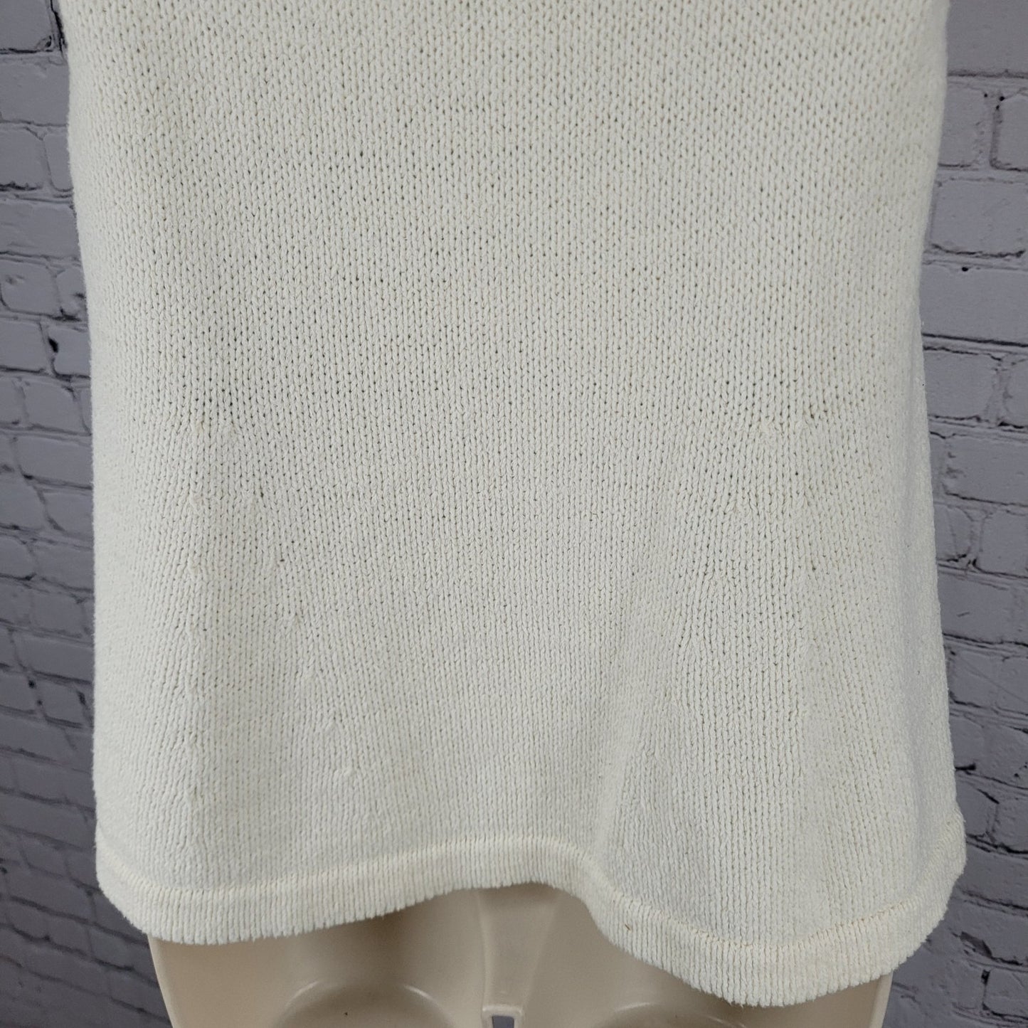 Madewell Cream Cotton Blend Knit Boho Sleeveless Sweater Tank Top Size XXS