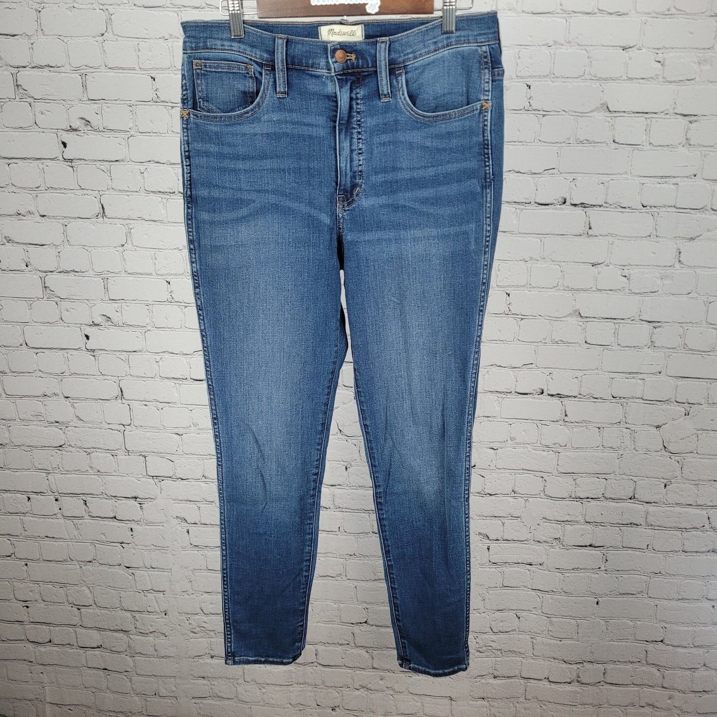 Madewell Blue Denim 10" Roadtripper Medium Wash Skinny Jeans 30 (31x29)