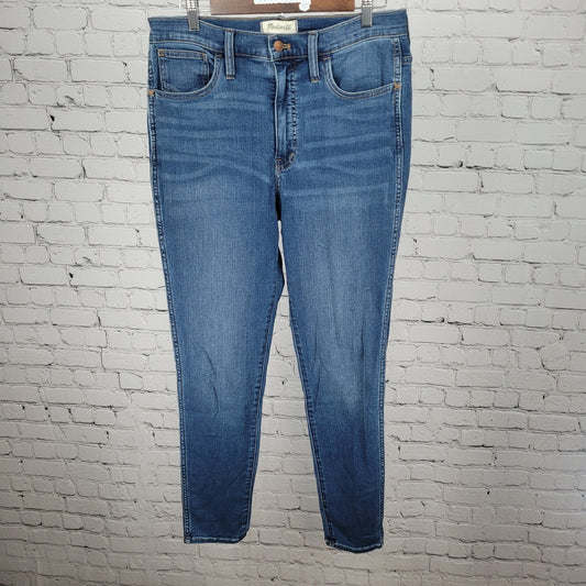 Madewell Blue Denim 10" Roadtripper Medium Wash Skinny Jeans 30 (31x29)
