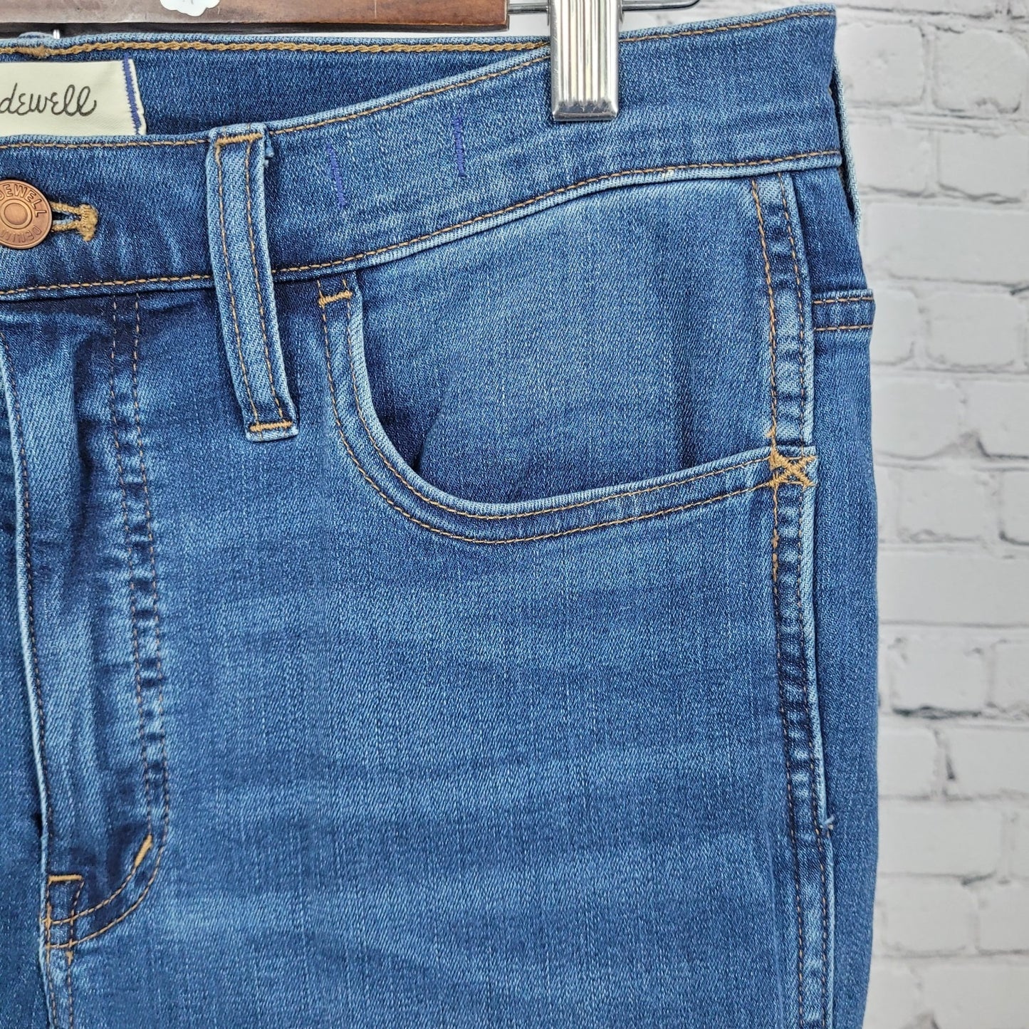 Madewell Blue Denim 10" Roadtripper Medium Wash Skinny Jeans 30 (31x29)