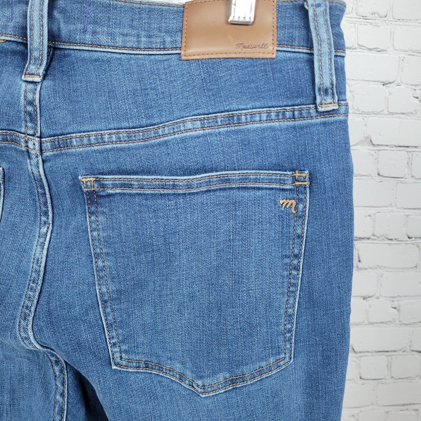 Madewell Blue Denim 10" Roadtripper Medium Wash Skinny Jeans 30 (31x29)
