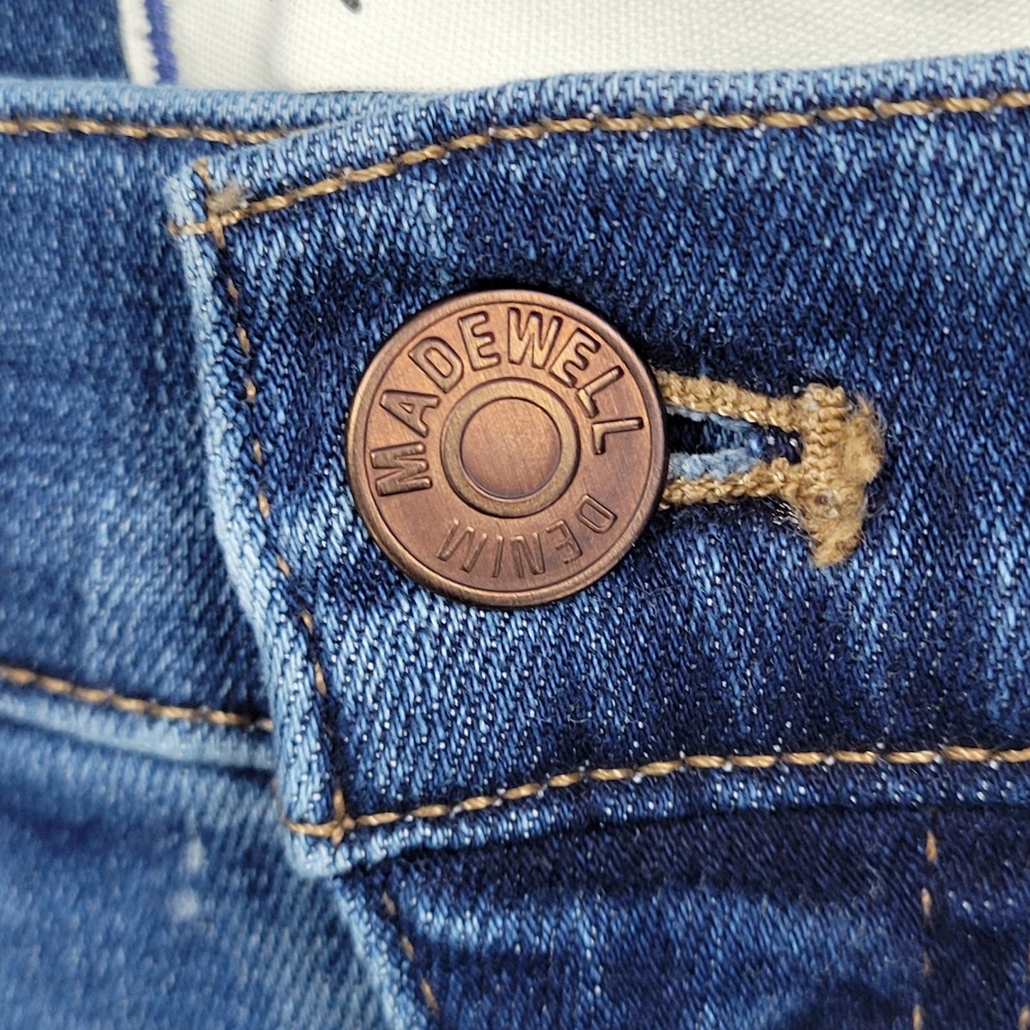 Madewell Blue Denim 10" Roadtripper Medium Wash Skinny Jeans 30 (31x29)