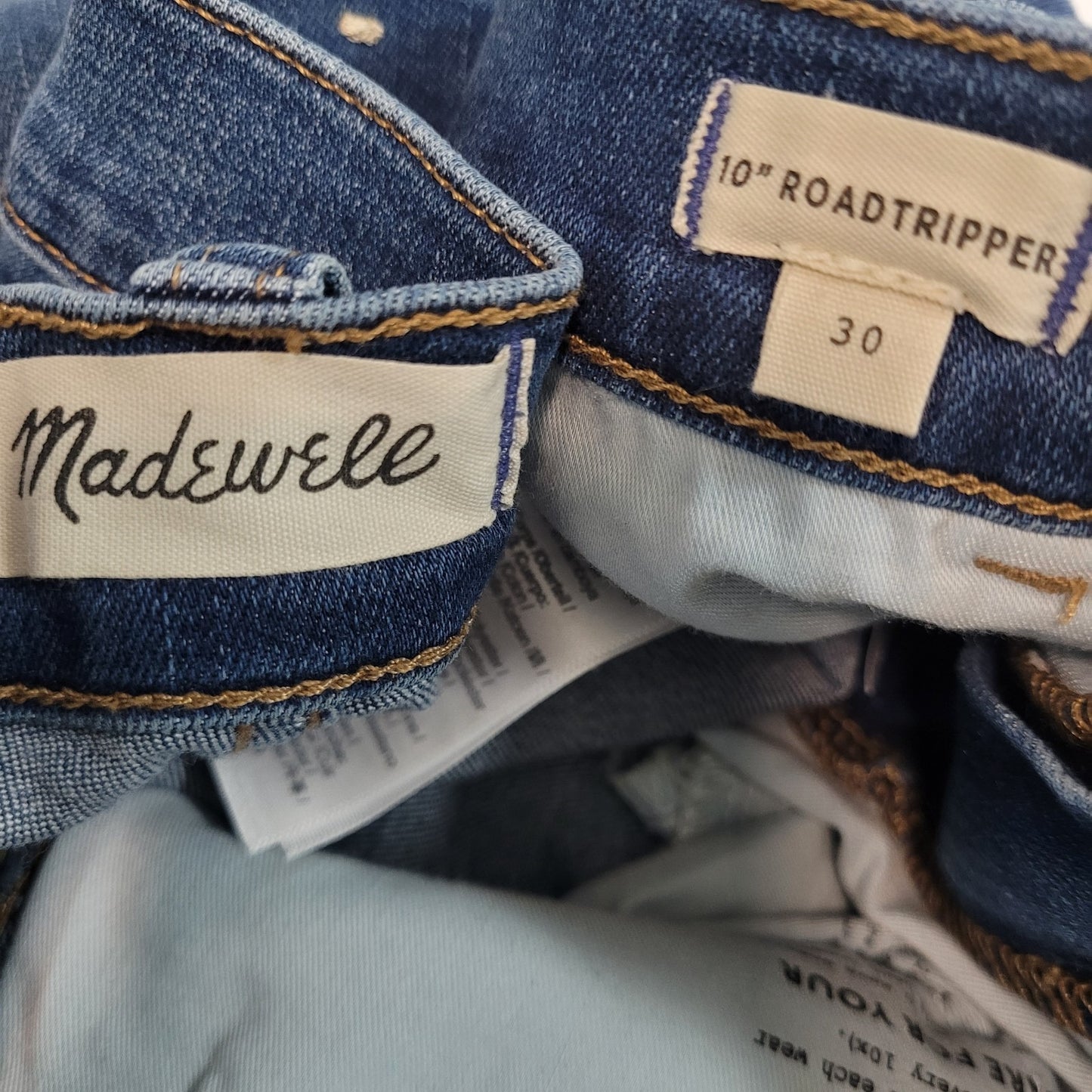 Madewell Blue Denim 10" Roadtripper Medium Wash Skinny Jeans 30 (31x29)