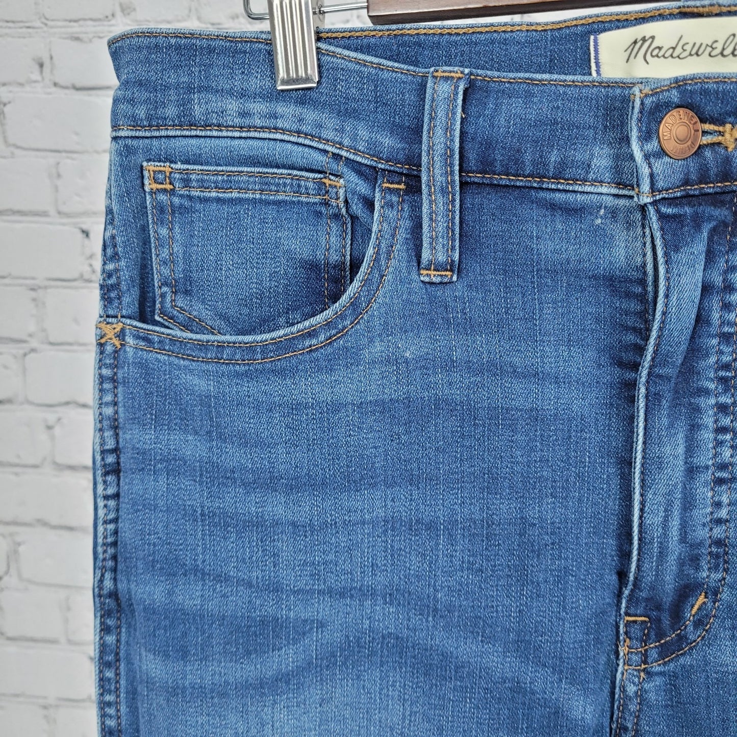 Madewell Blue Denim 10" Roadtripper Medium Wash Skinny Jeans 30 (31x29)