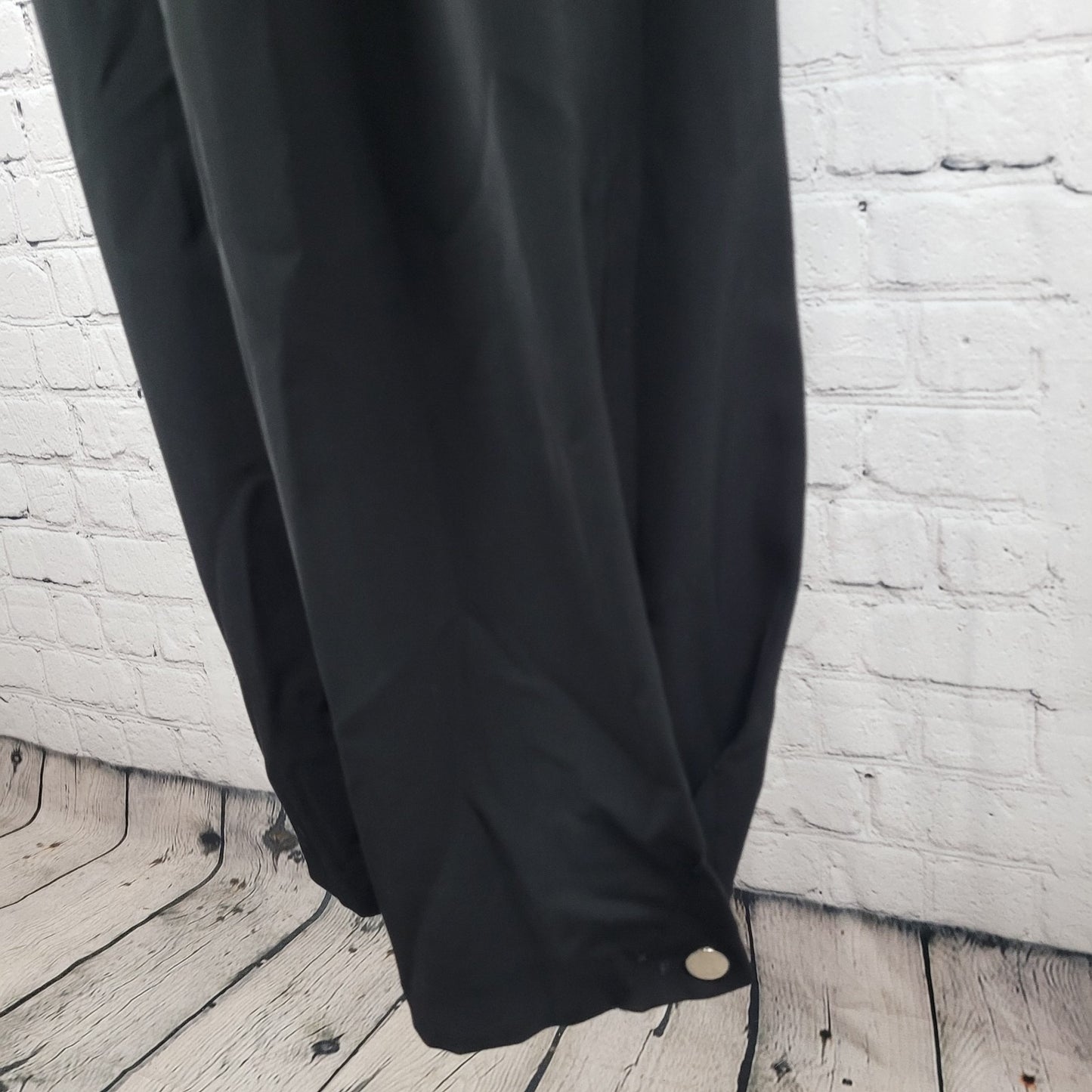 Zara Black Plunge Waist Cut Outs Sleeveless Cropped Jumper One Piece Outfit XS