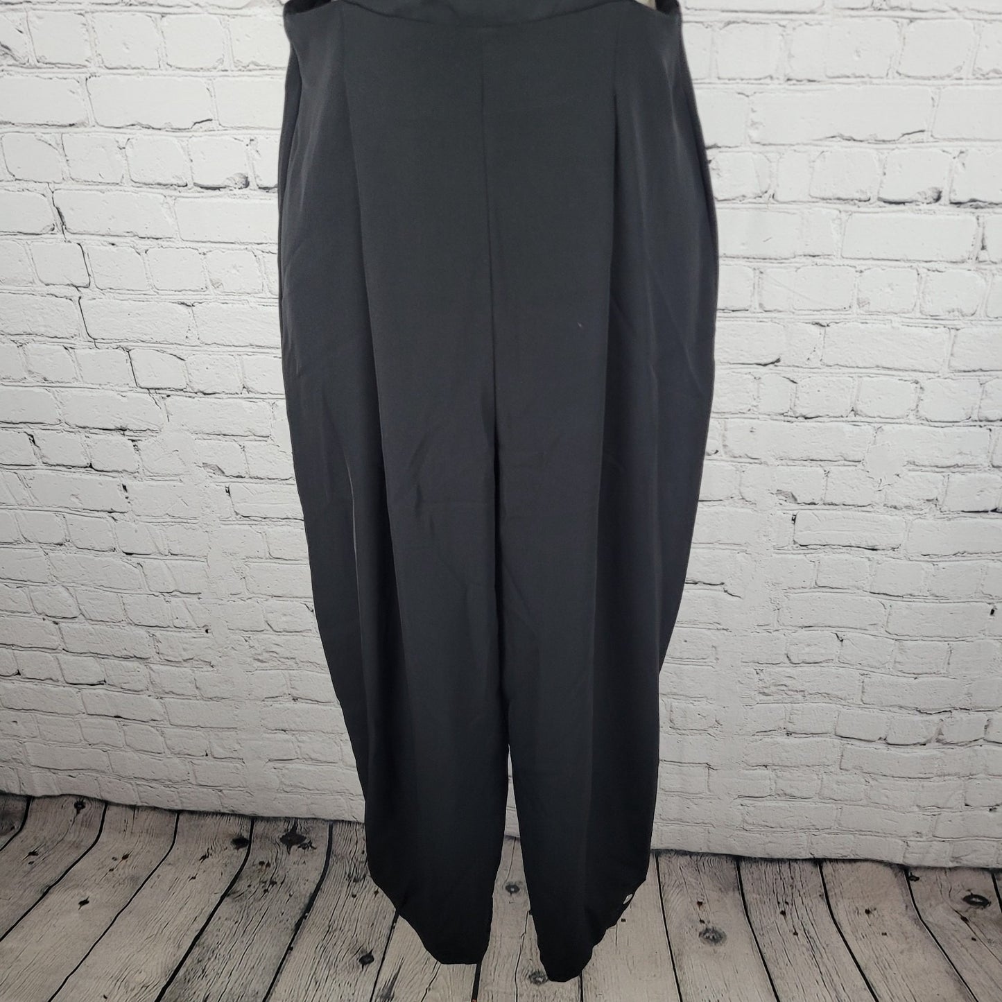 Zara Black Plunge Waist Cut Outs Sleeveless Cropped Jumper One Piece Outfit XS