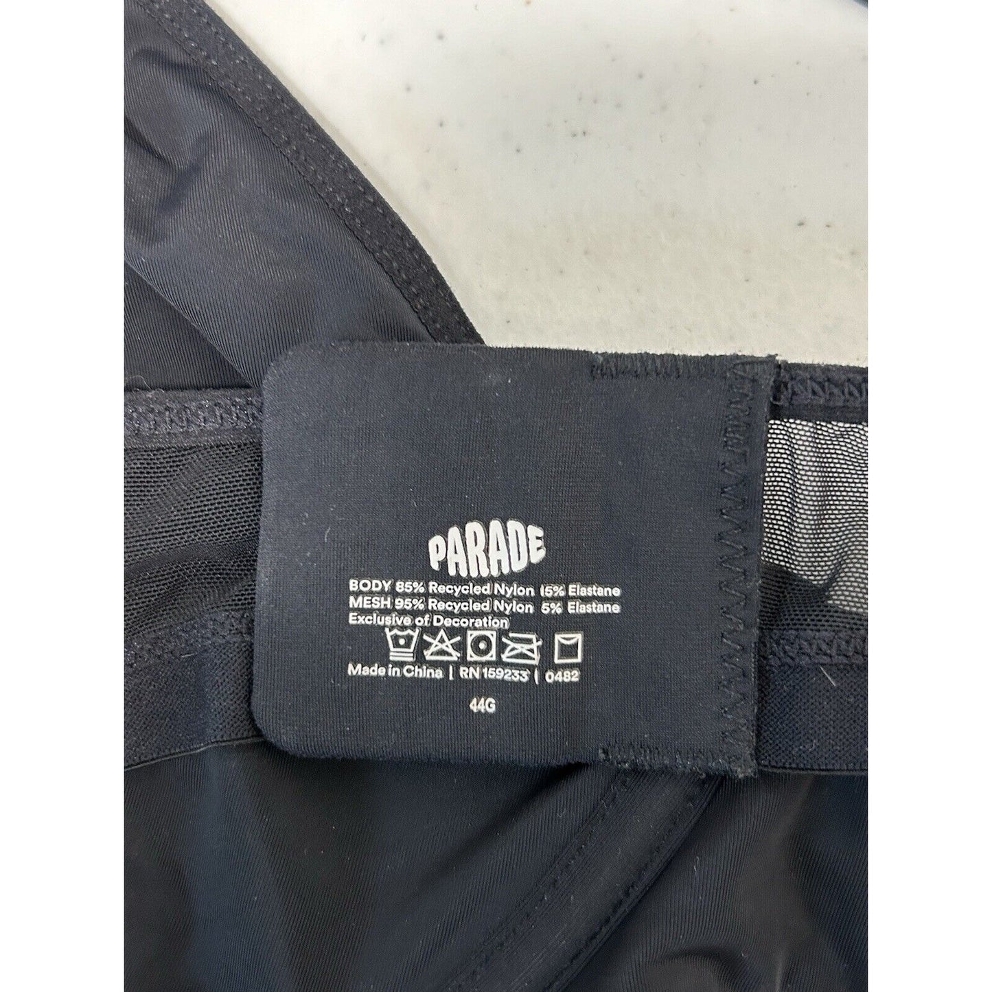 Parade Underwire Lightly Lined Convertible Straps Black Bra Women’s 44G