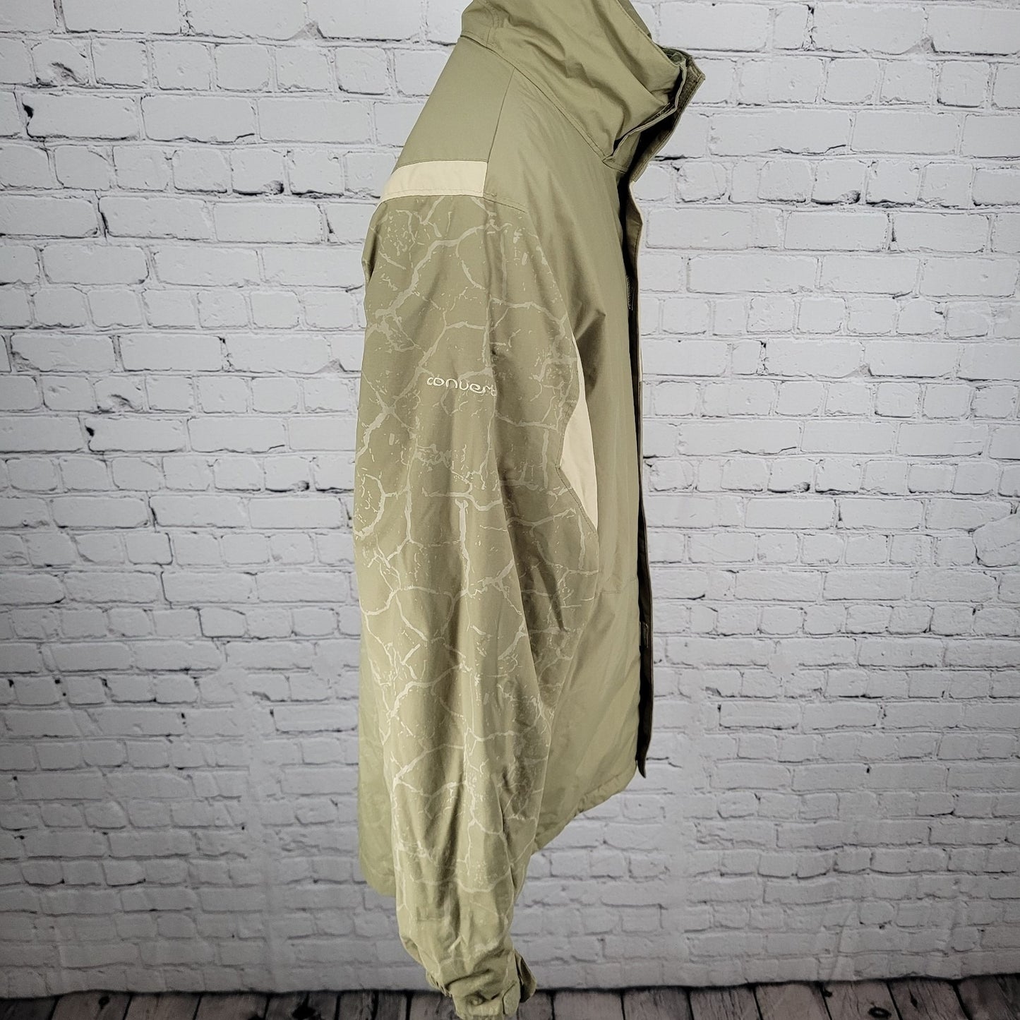 Columbia Green & Khaki Waterproof Breathable Insulated Jacket Youth Size 18/20
