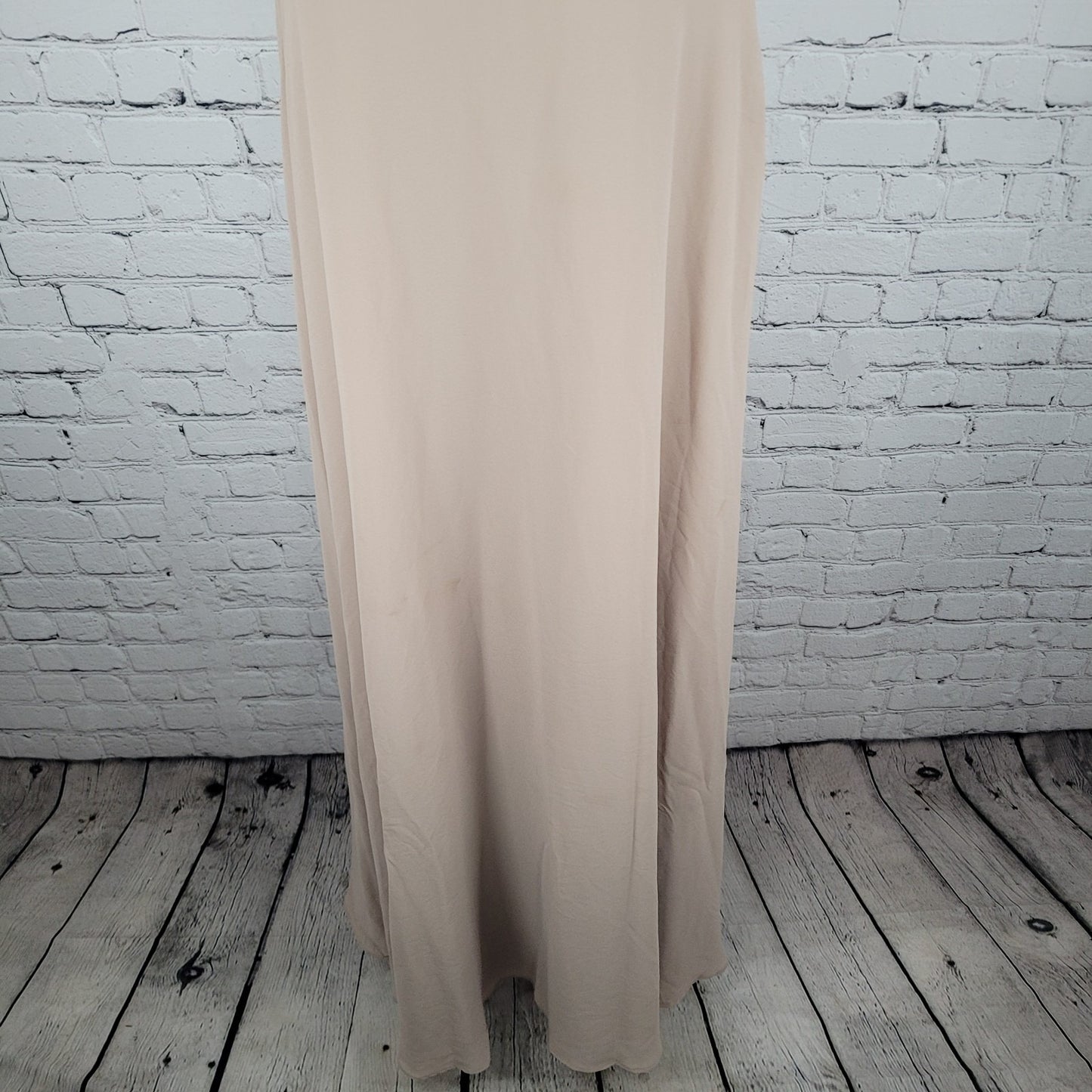 Show Me Your MuMu Beige Chiffon Empire Waist Maxi Dress USA Made Size Medium M