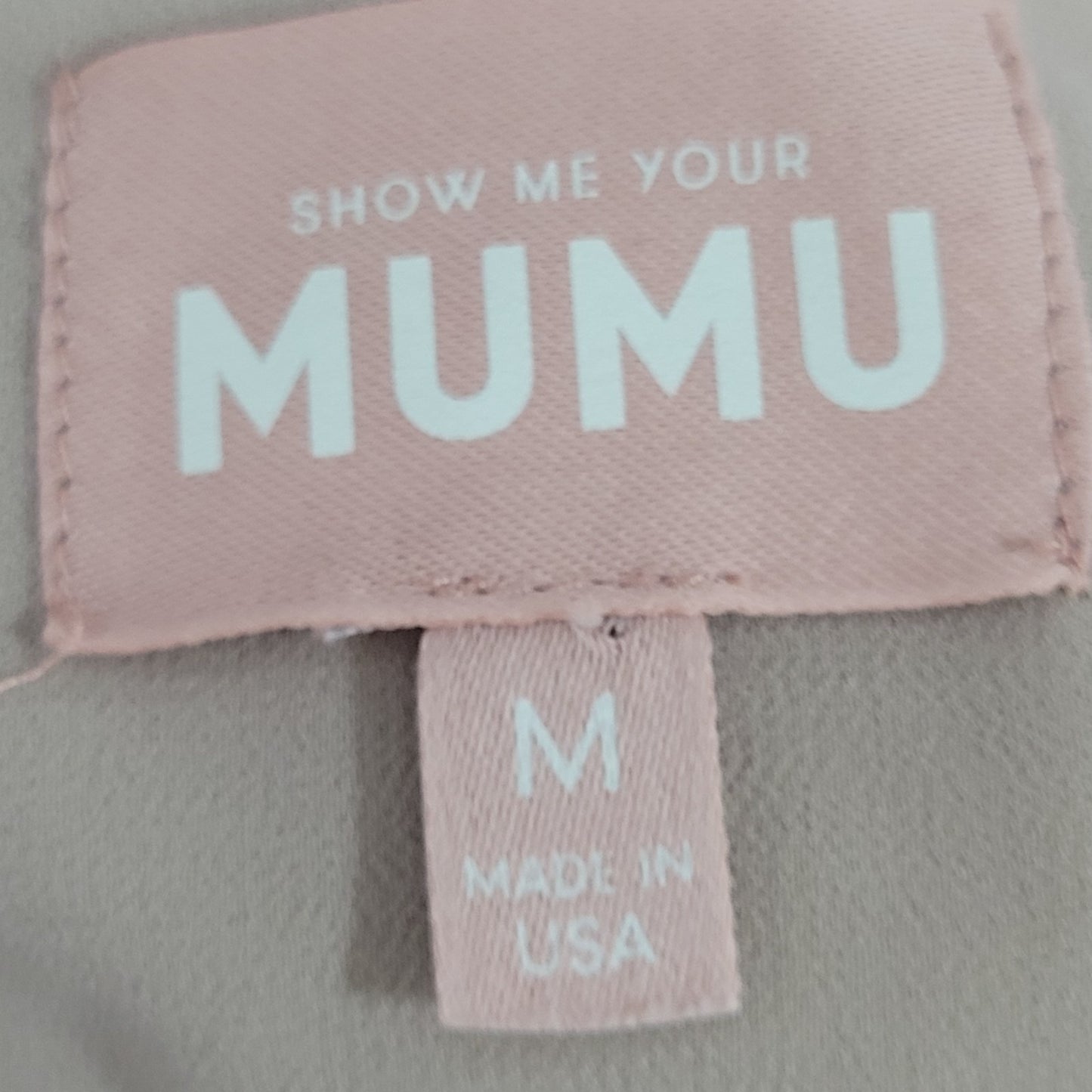 Show Me Your MuMu Beige Chiffon Empire Waist Maxi Dress USA Made Size Medium M