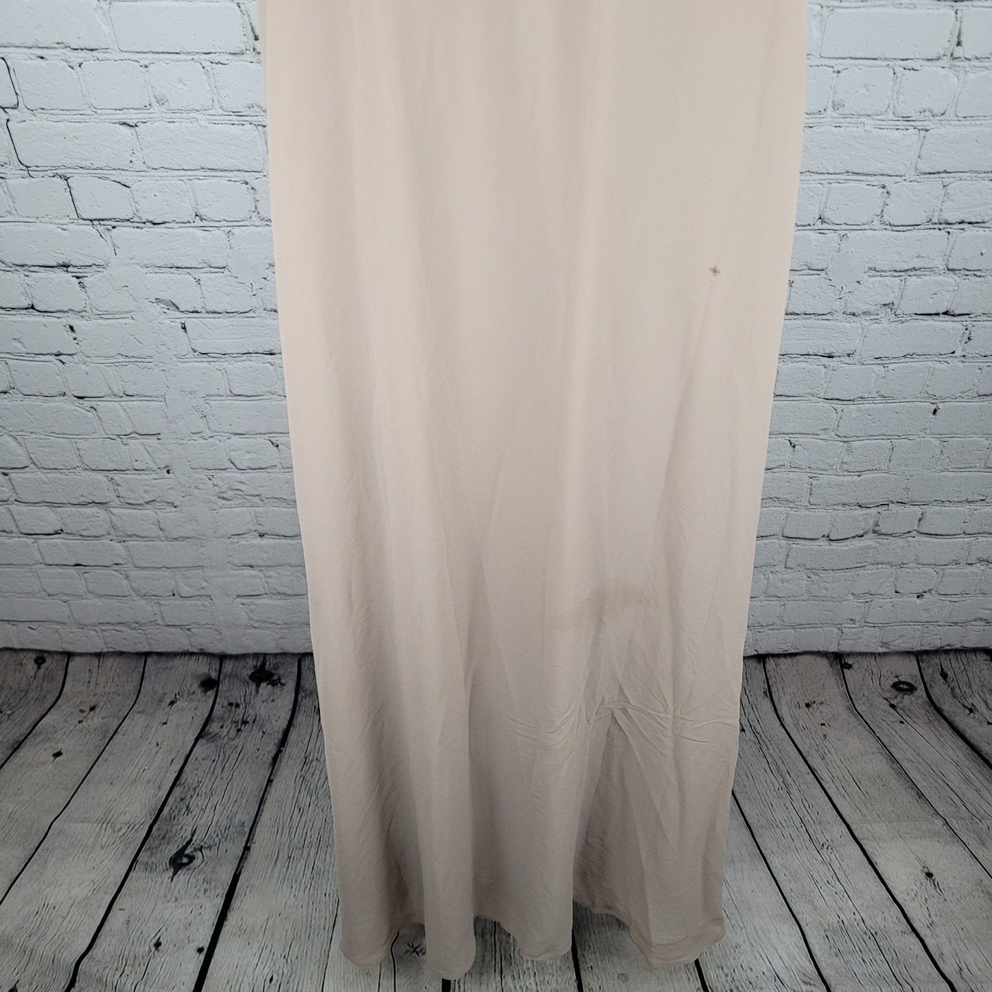 Show Me Your MuMu Beige Chiffon Empire Waist Maxi Dress USA Made Size Medium M