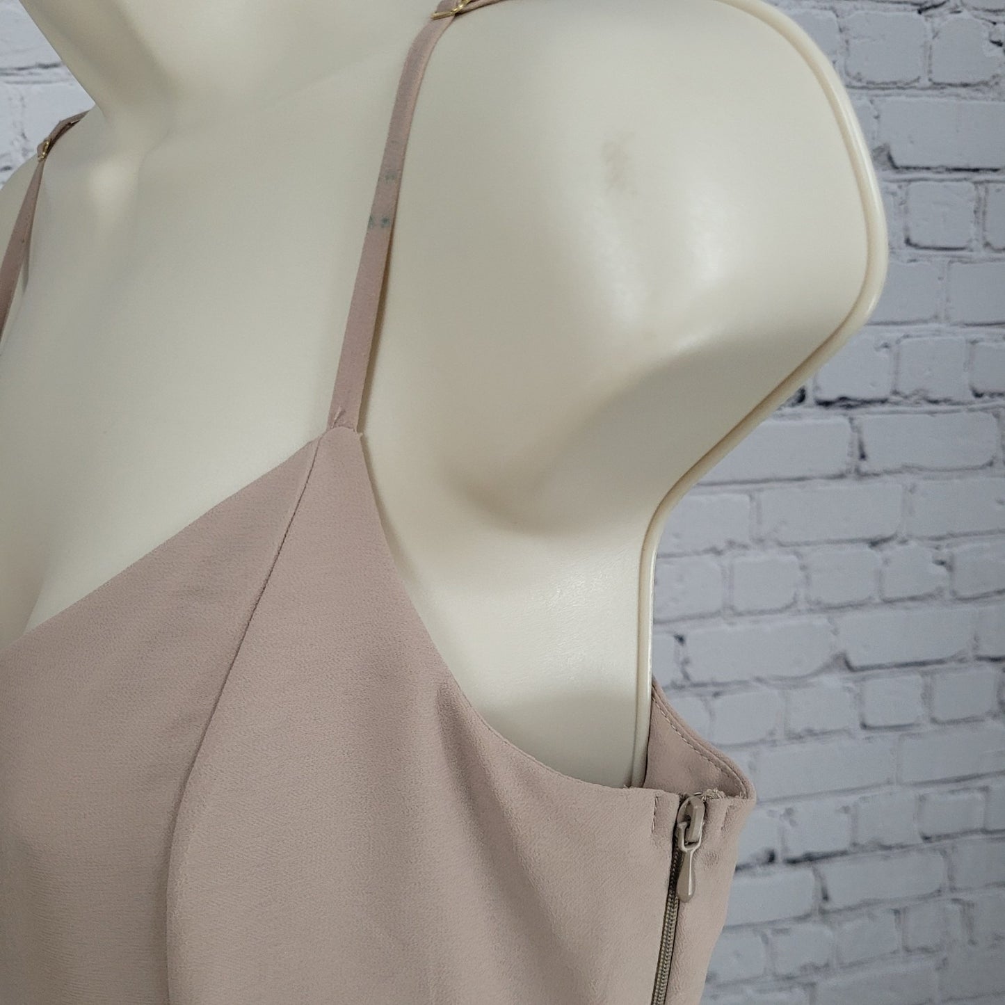 Show Me Your MuMu Beige Chiffon Empire Waist Maxi Dress USA Made Size Medium M