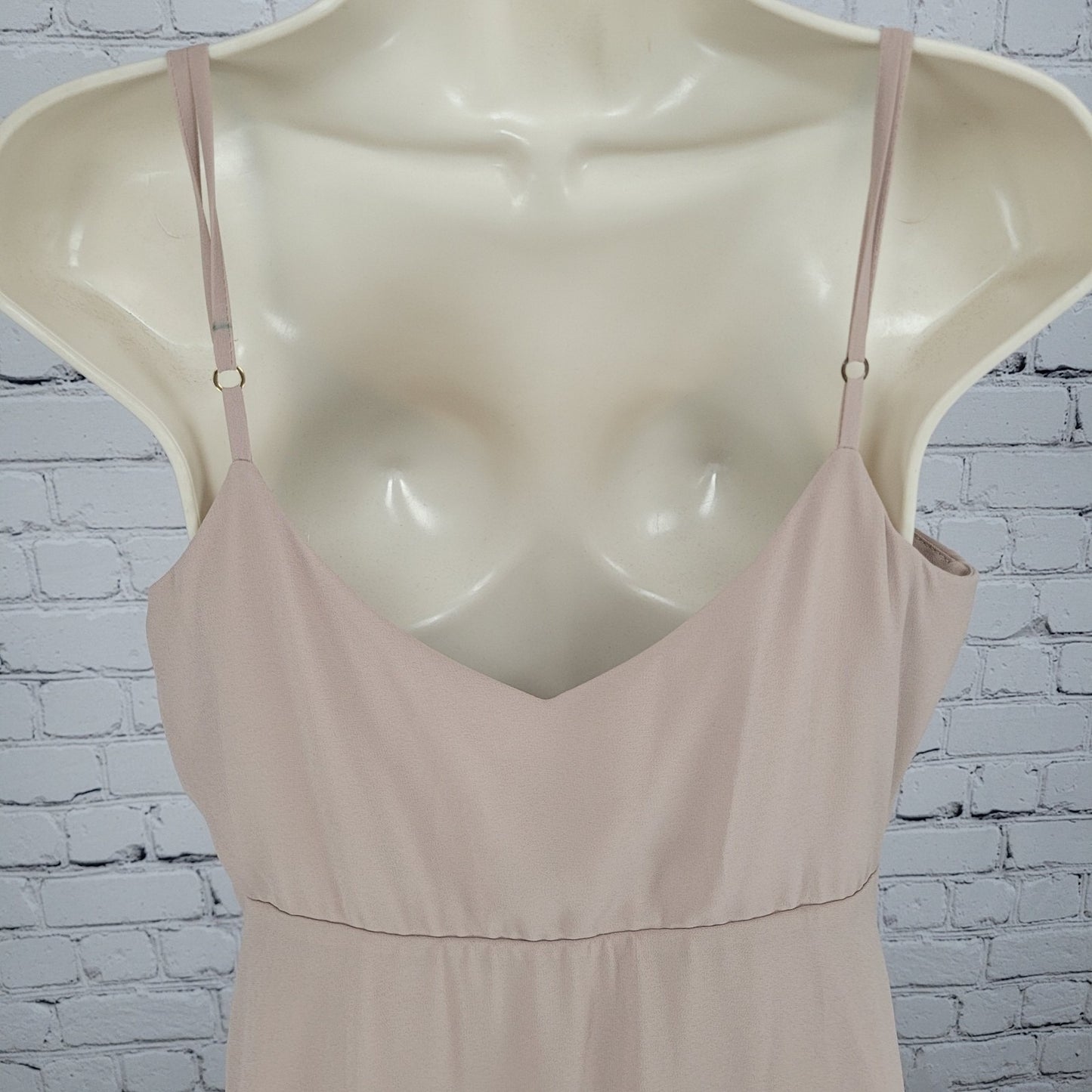 Show Me Your MuMu Beige Chiffon Empire Waist Maxi Dress USA Made Size Medium M