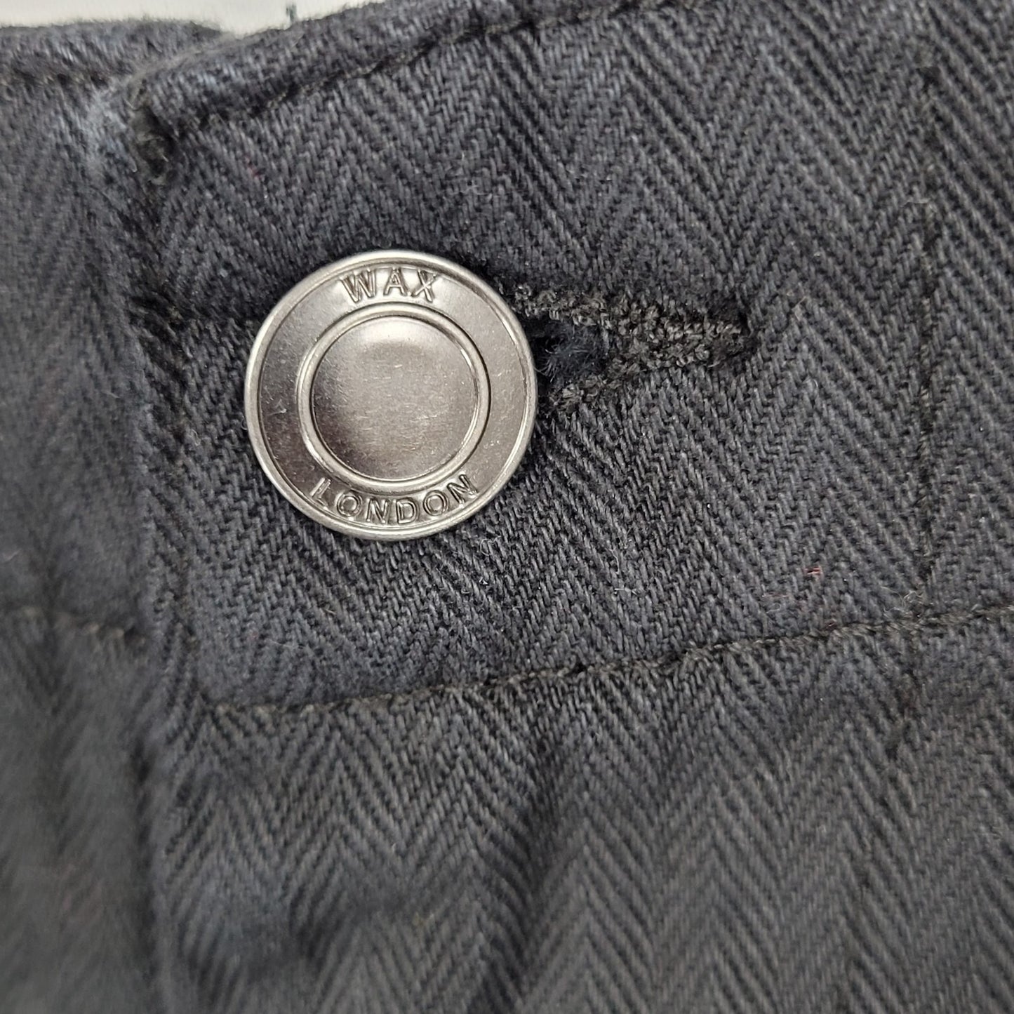 NWT WAX London Black 100% Organic Cotton Cargo Straight Leg Pants 34 (32x30)