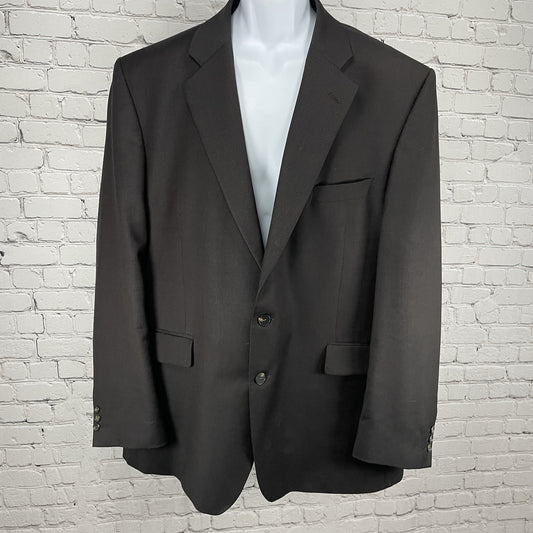 Alexandre London Brown 100% Wool 2 Button Vented Notch Blazer Sport Coat 48L